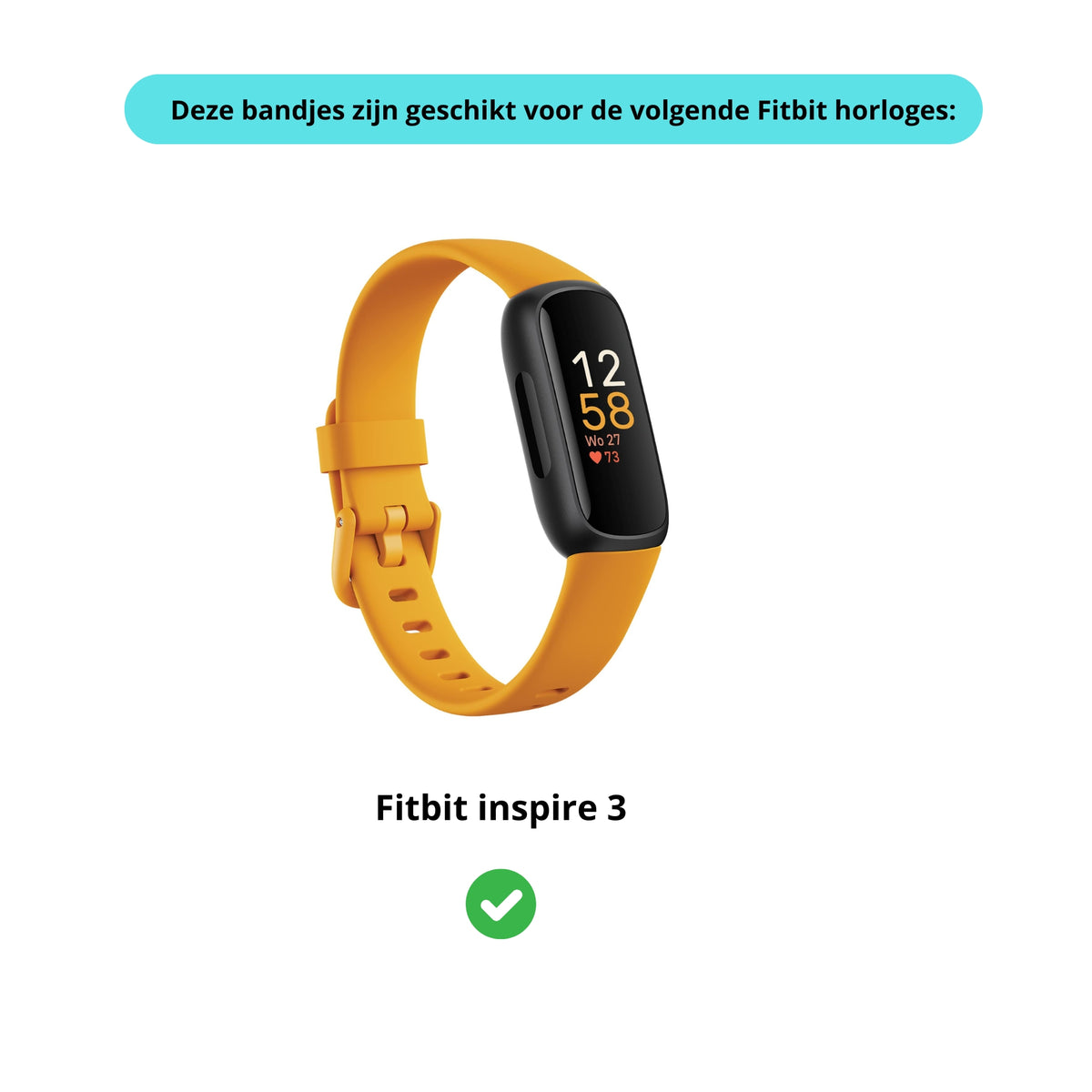 Fitbit inspire 3 steel band - silver