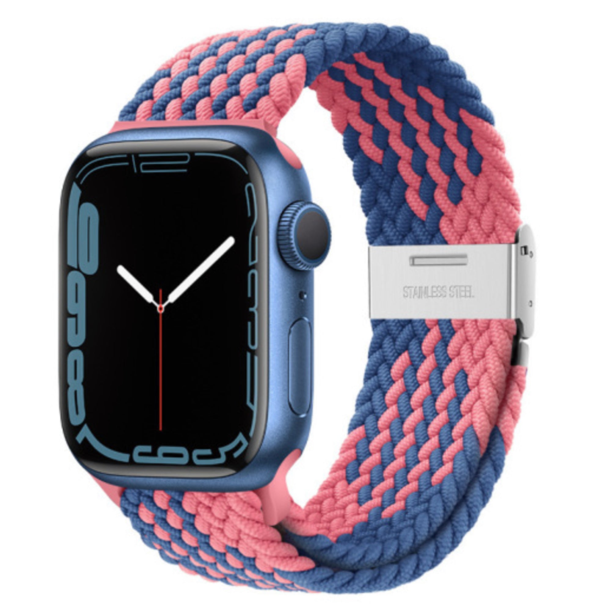 Apple Watch braided loop adjustable - blue pink