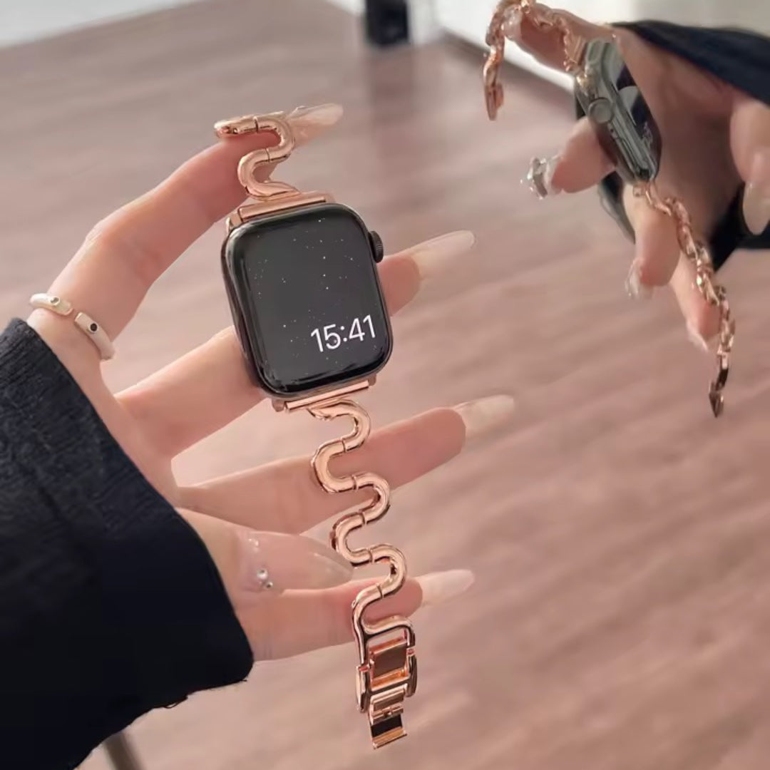 Apple Watch inspired snake strap - rose gold