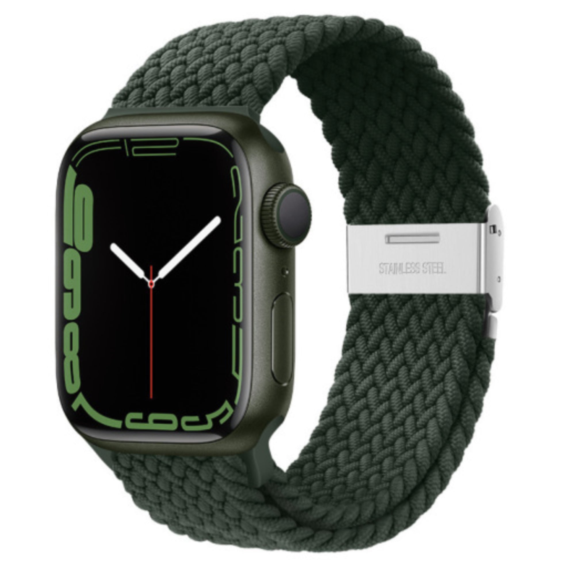 Apple Watch braided loop adjustable - dark green