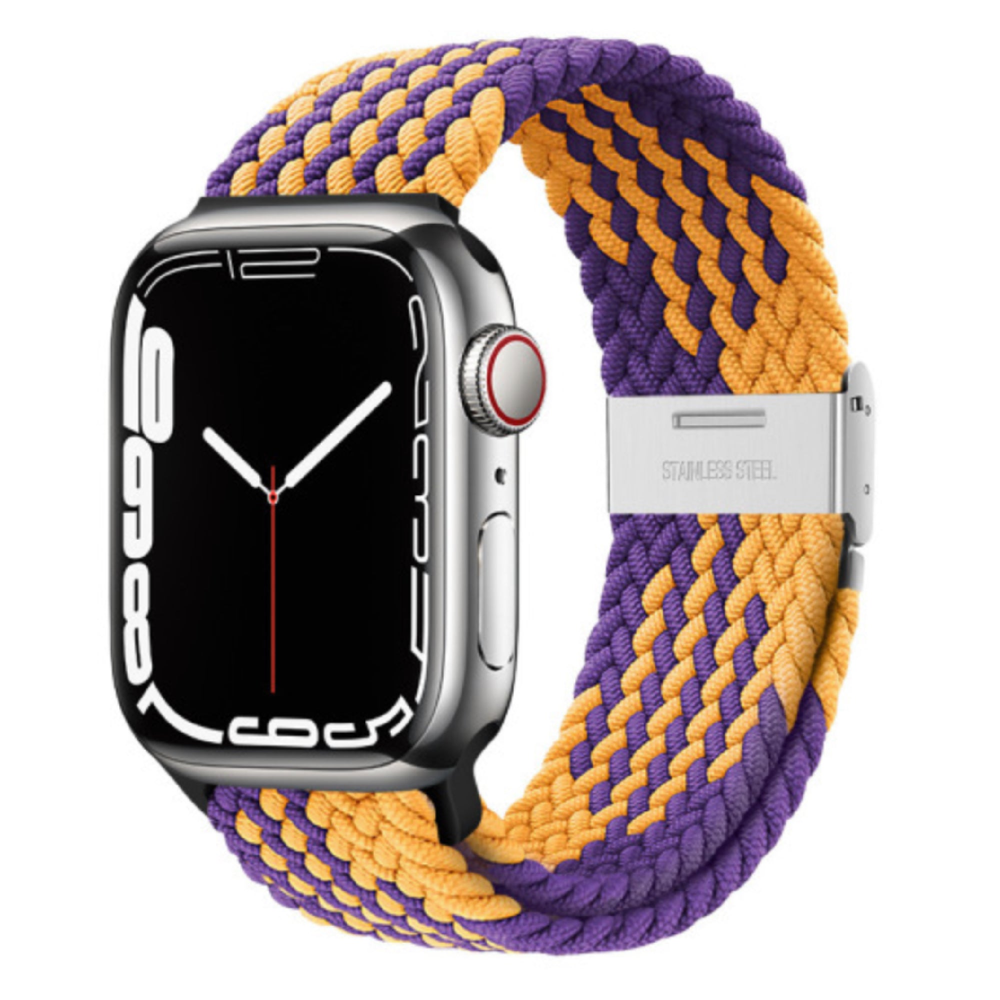 Apple Watch braided loop adjustable - purple yellow