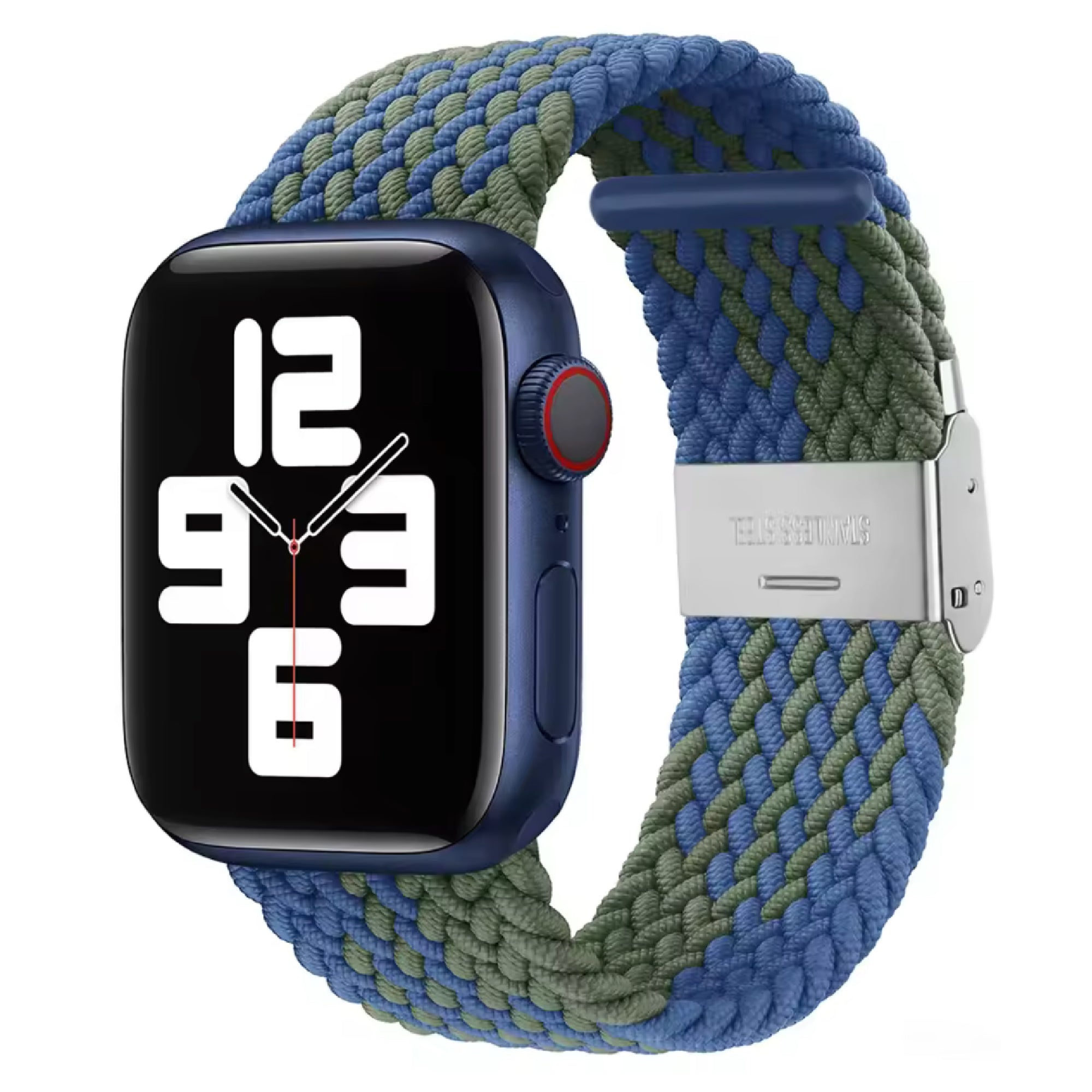 Apple Watch braided loop adjustable - blue green