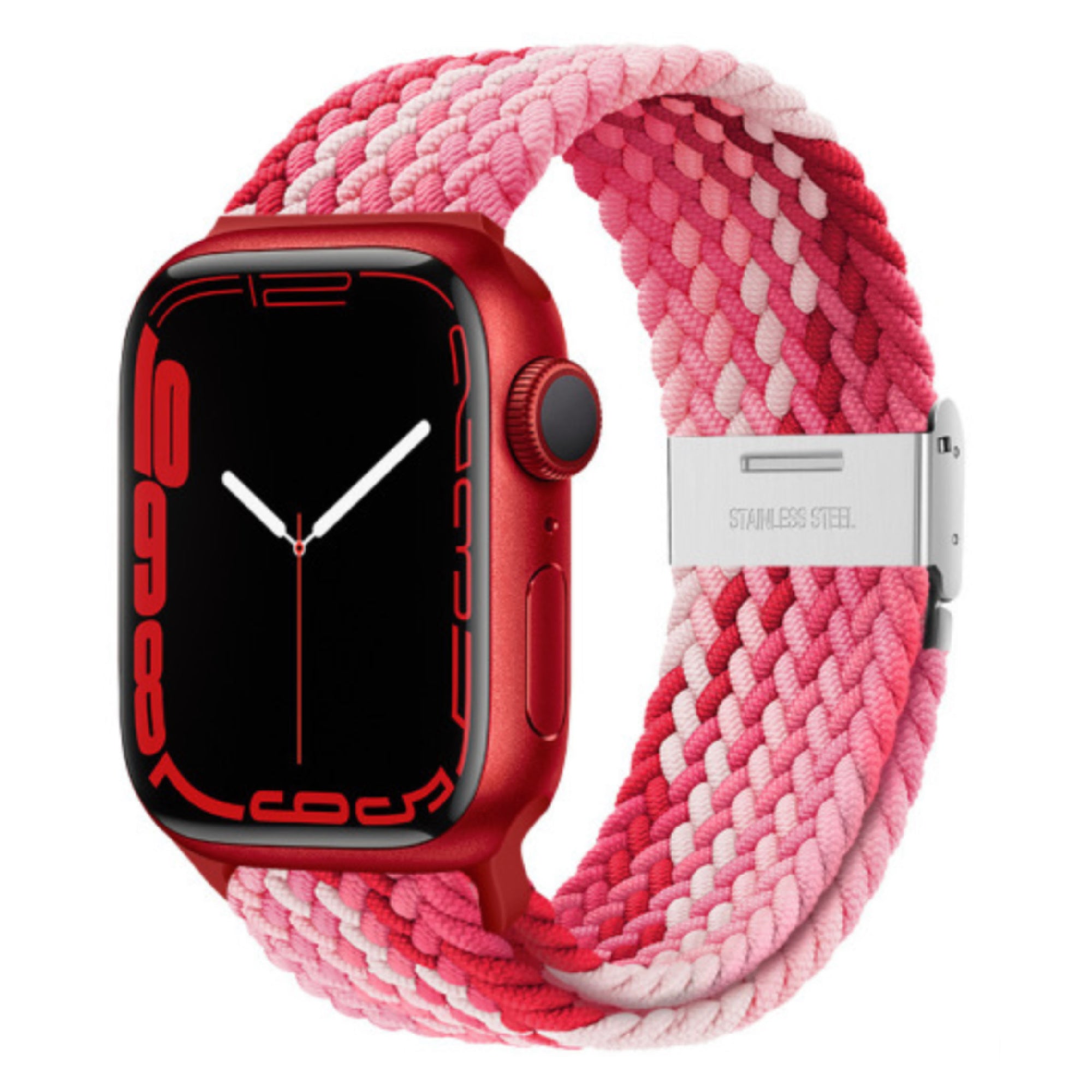 Apple Watch braided loop adjustable - strawberry red