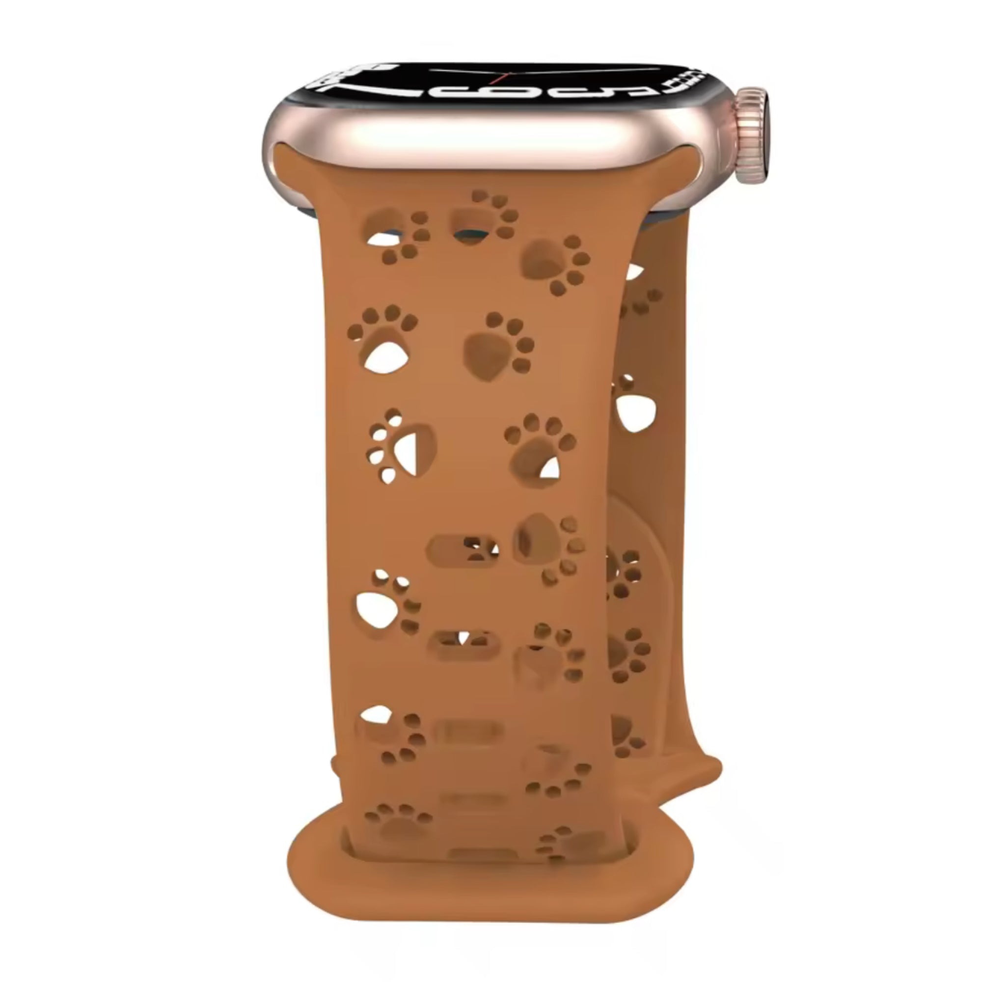 Apple Watch silicone dog paw strap - brown