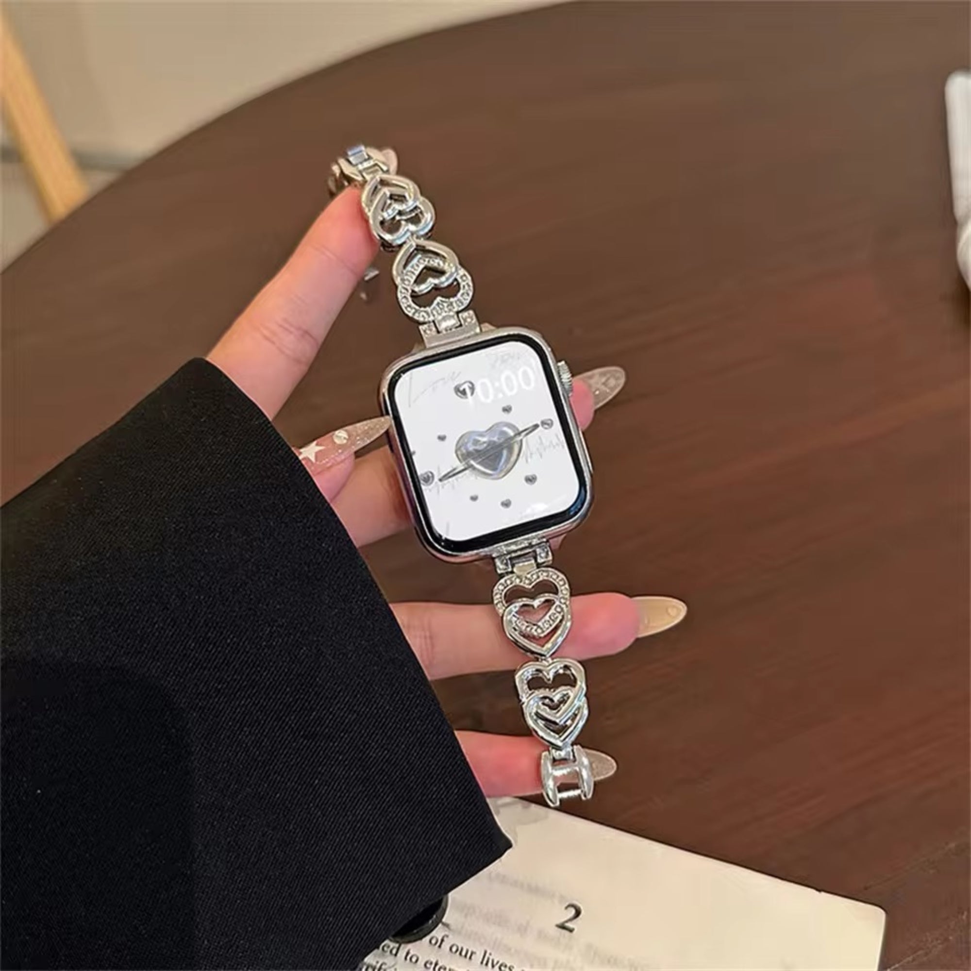 Apple Watch heart band - silver