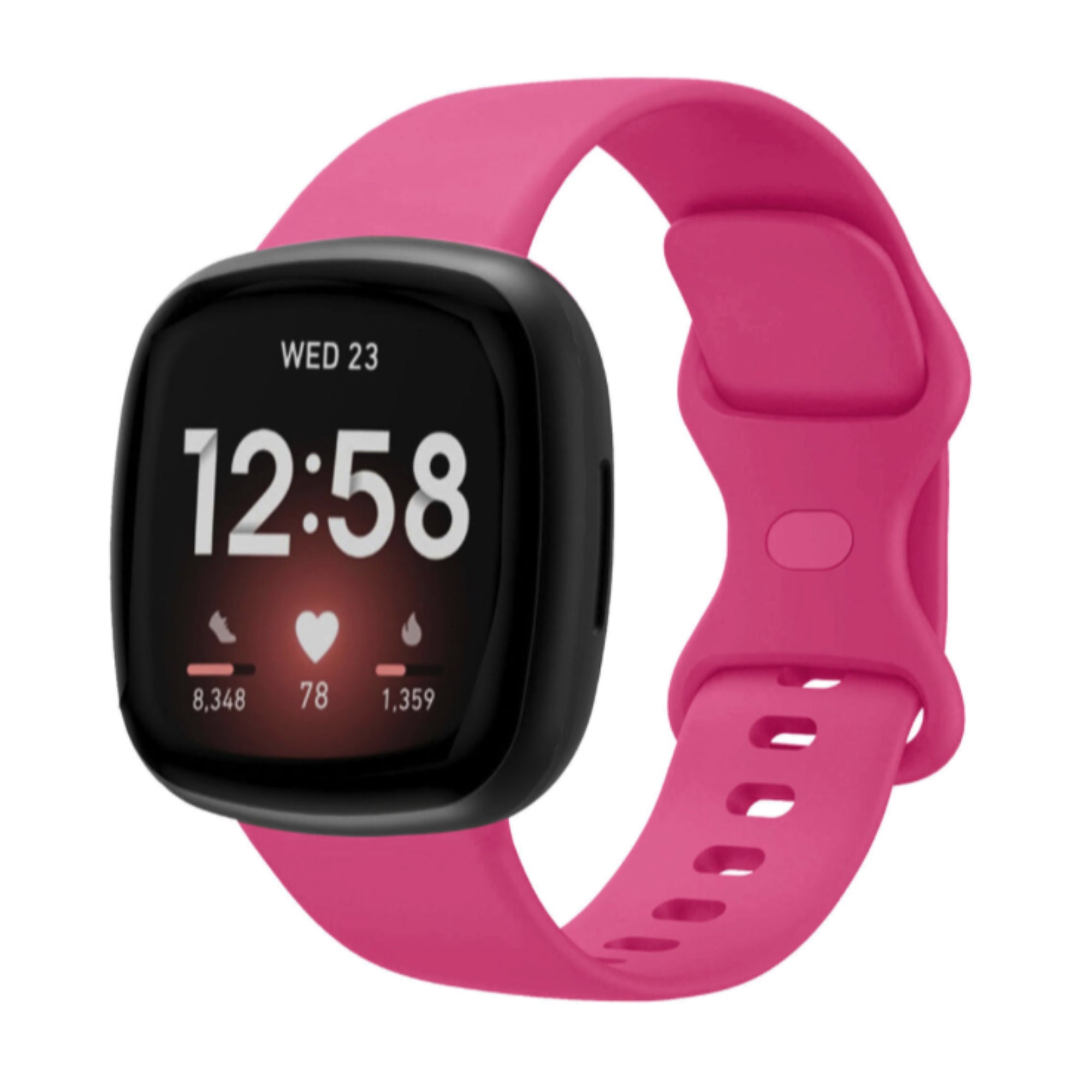 Fitbit Versa 3 / 4 / Sense silicone strap - pink
