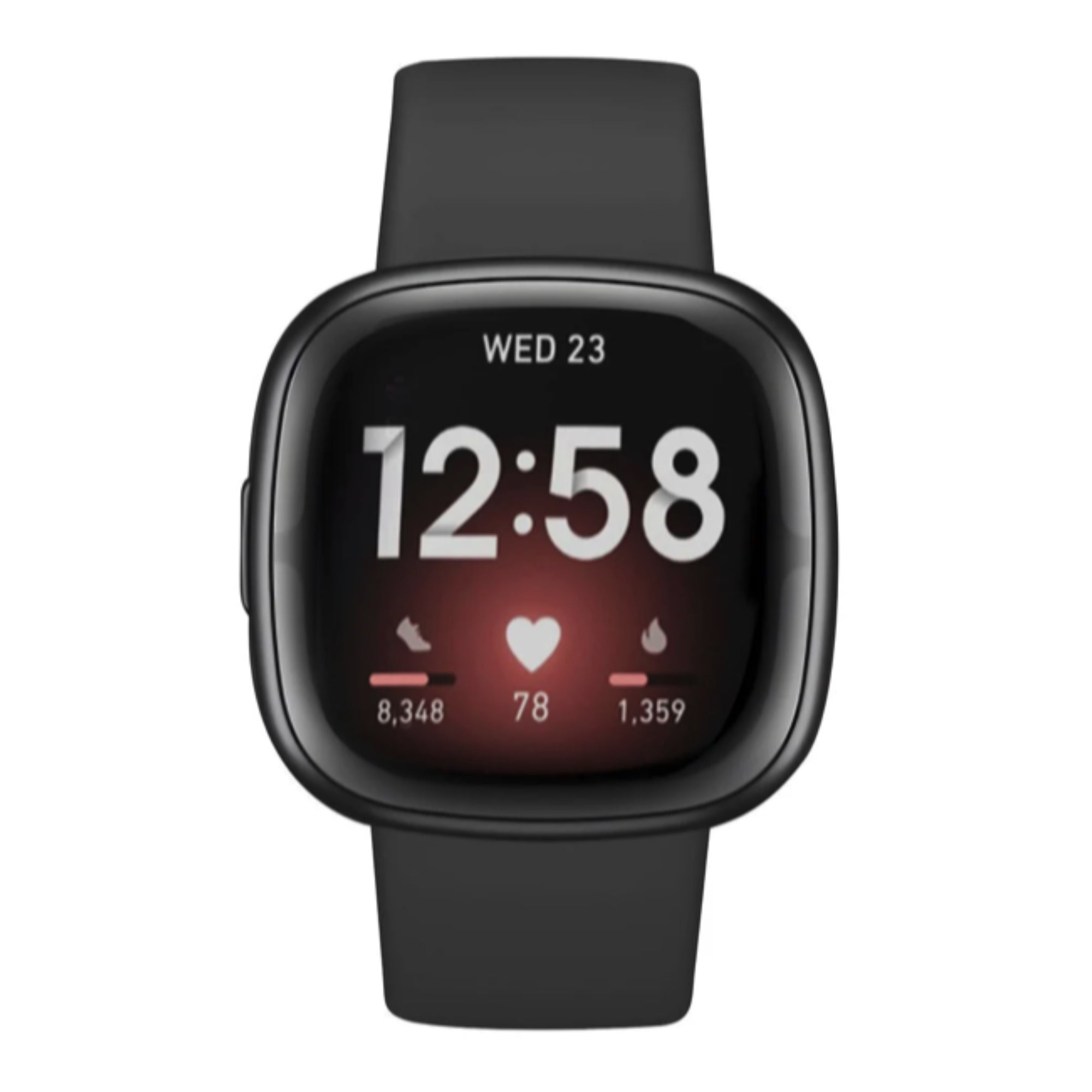 Fitbit Versa 3 / 4 / Sense silicone strap - black