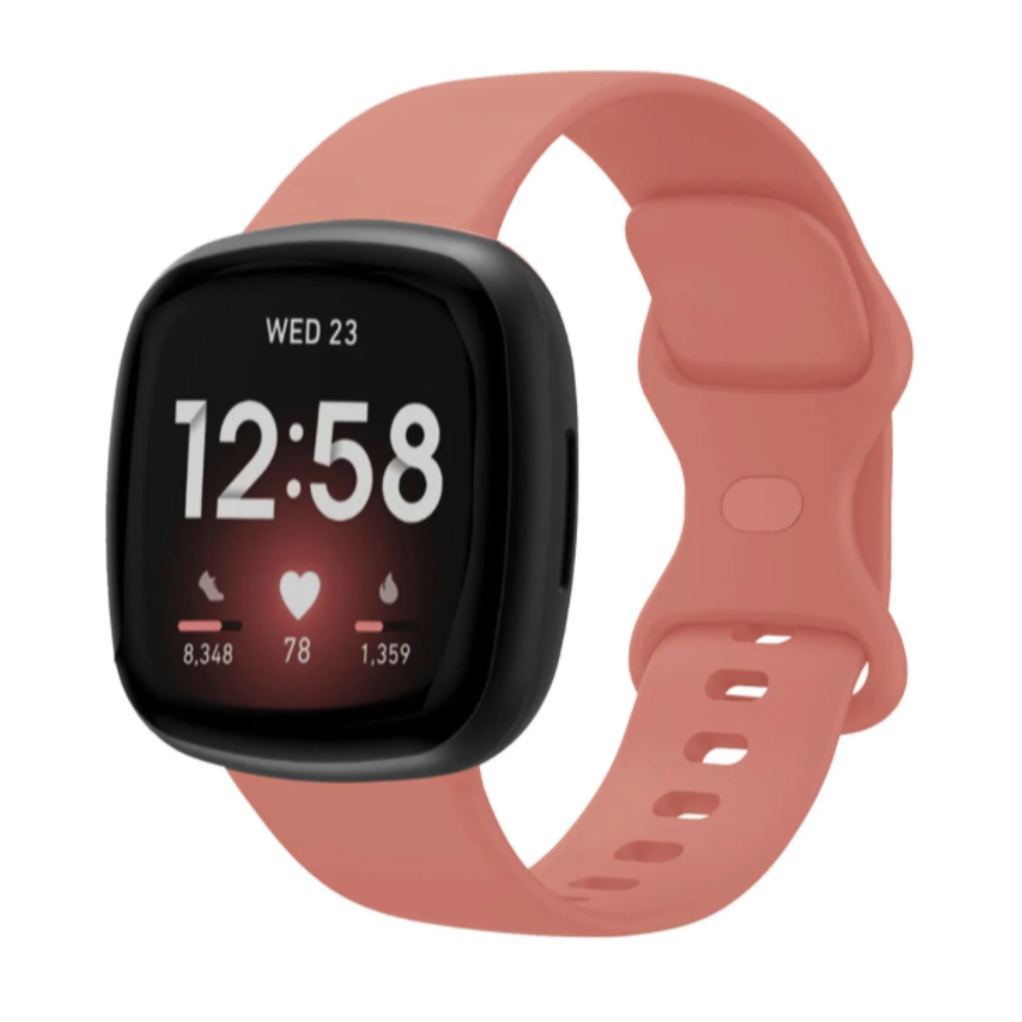 Fitbit Versa 3 / 4 / Sense silicone strap - terra pink