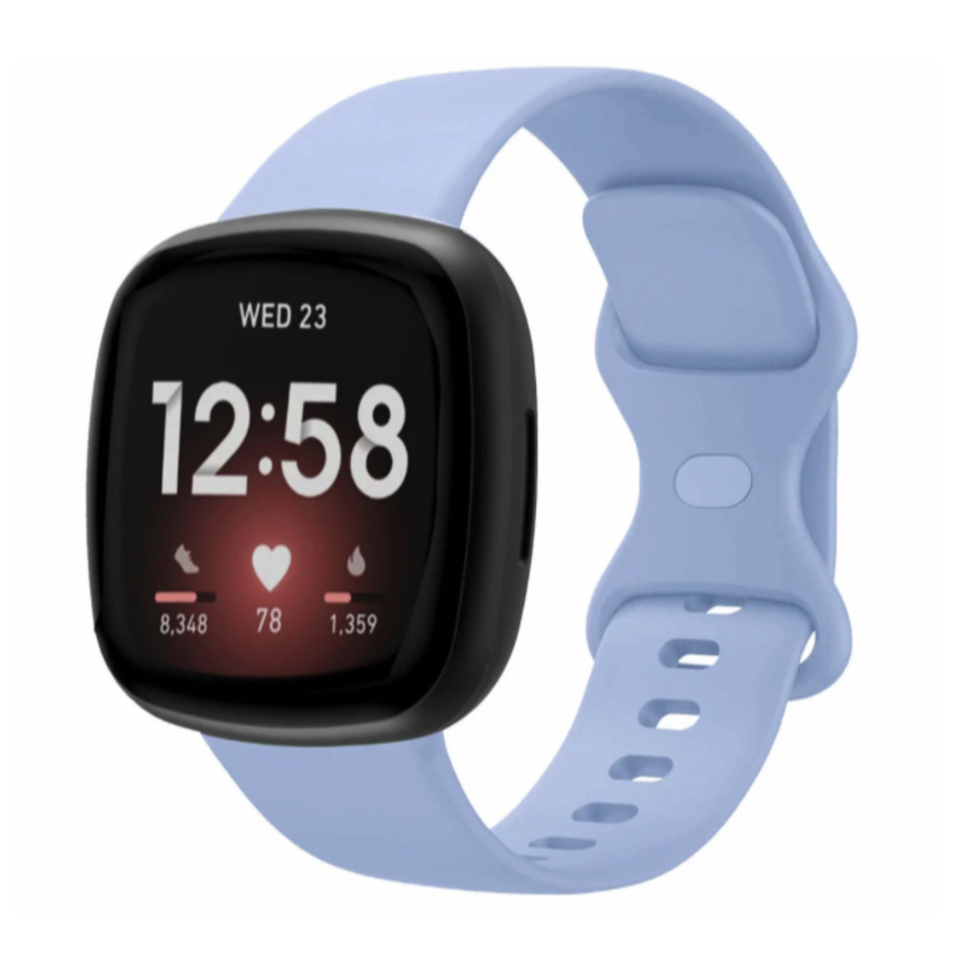 Fitbit Versa 3 / 4 / Sense silicone strap - light blue