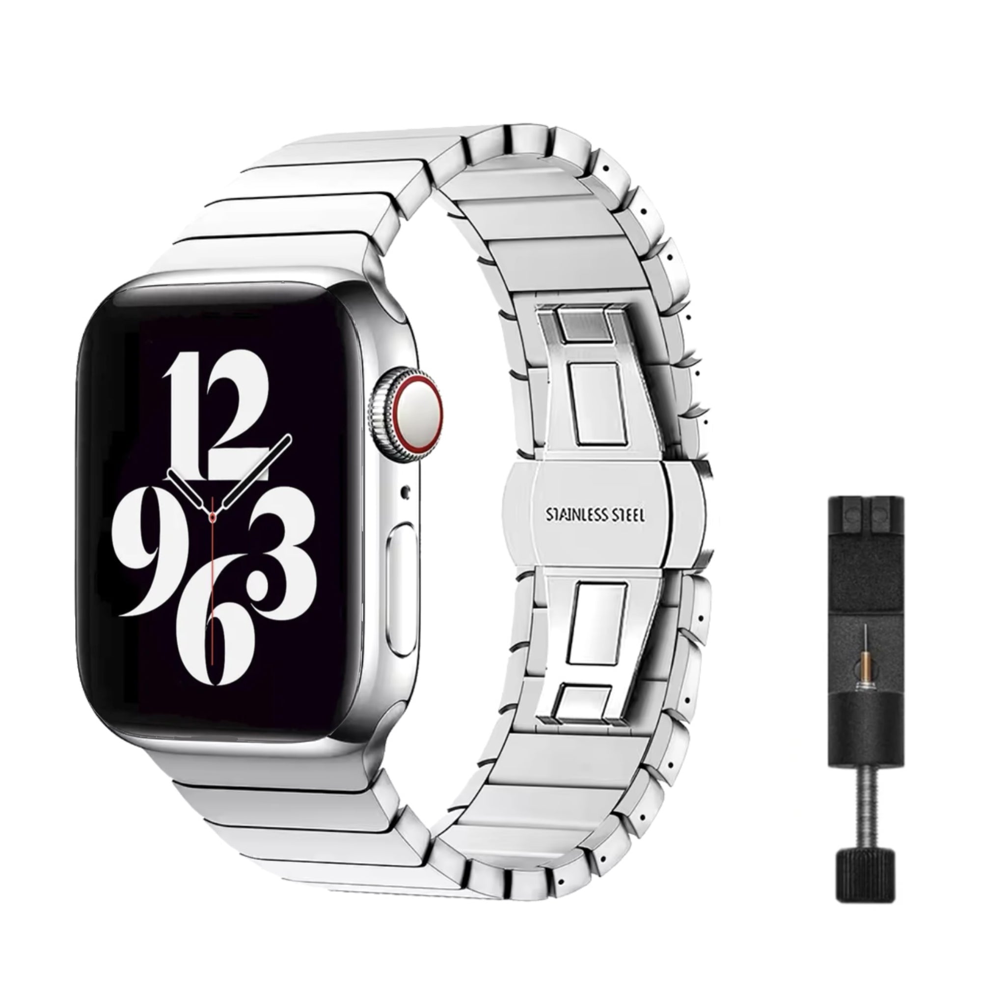 Apple Watch steel link band - silver
