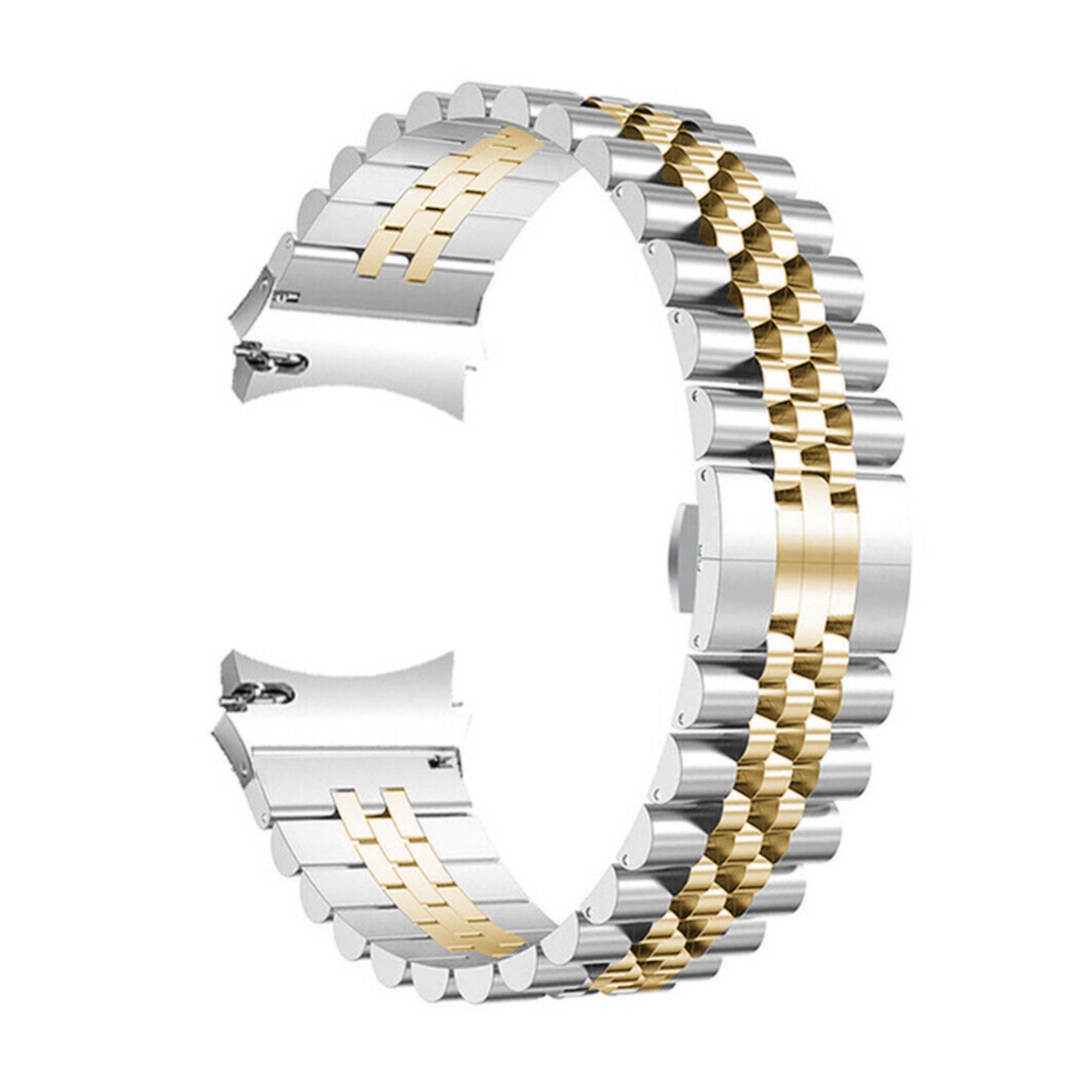 Samsung Galaxy Watch jubilee strap for watch 4/5/5pro - silver gold