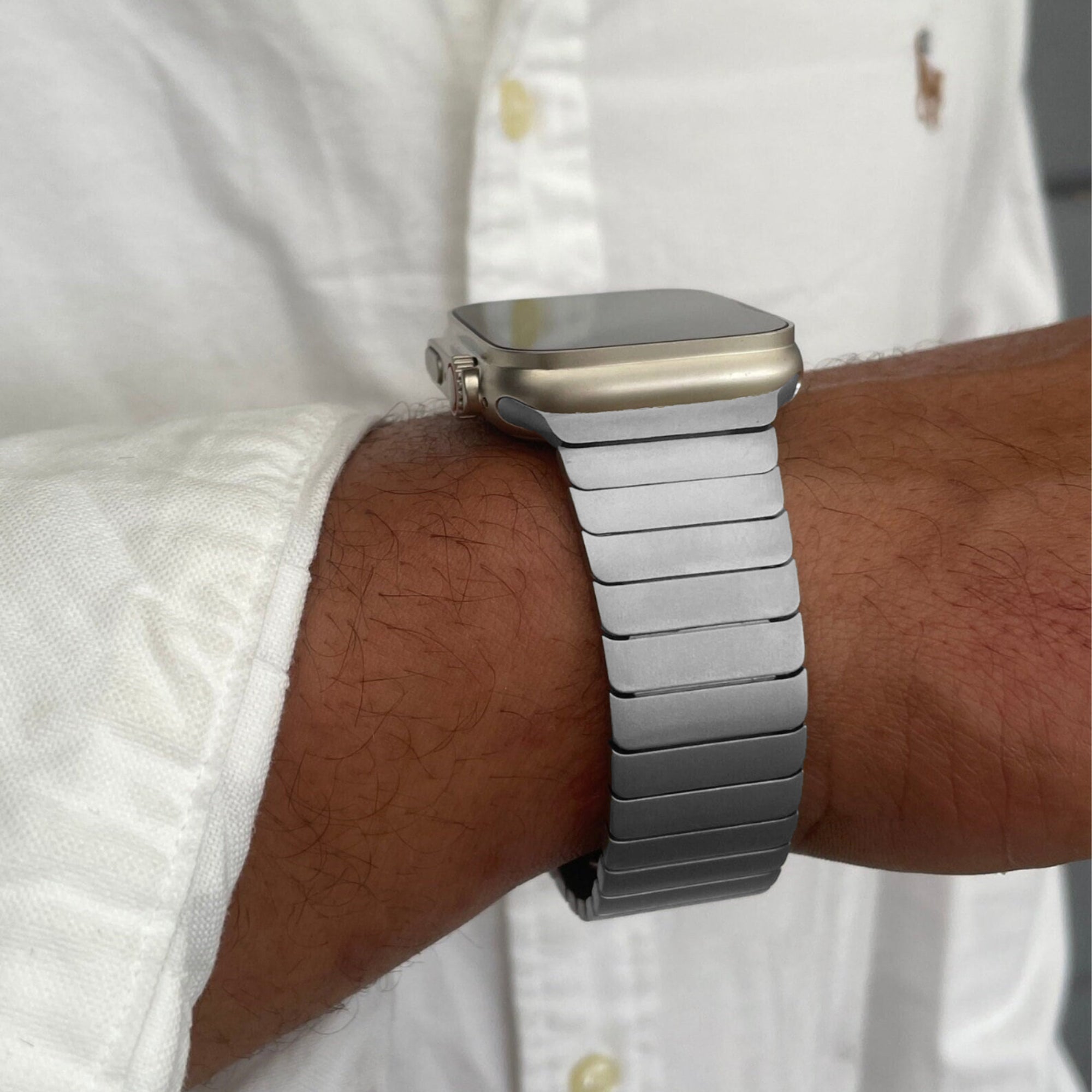 Apple Watch steel link band - silver
