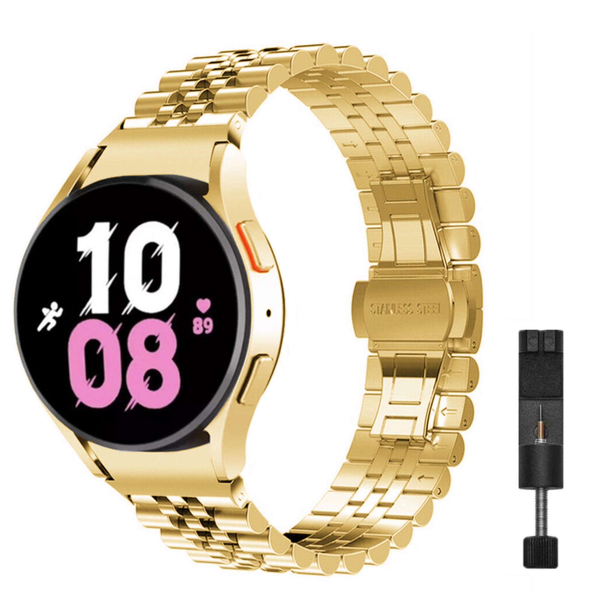 Samsung Galaxy Watch jubilee strap for watch 4/5/5pro - gold