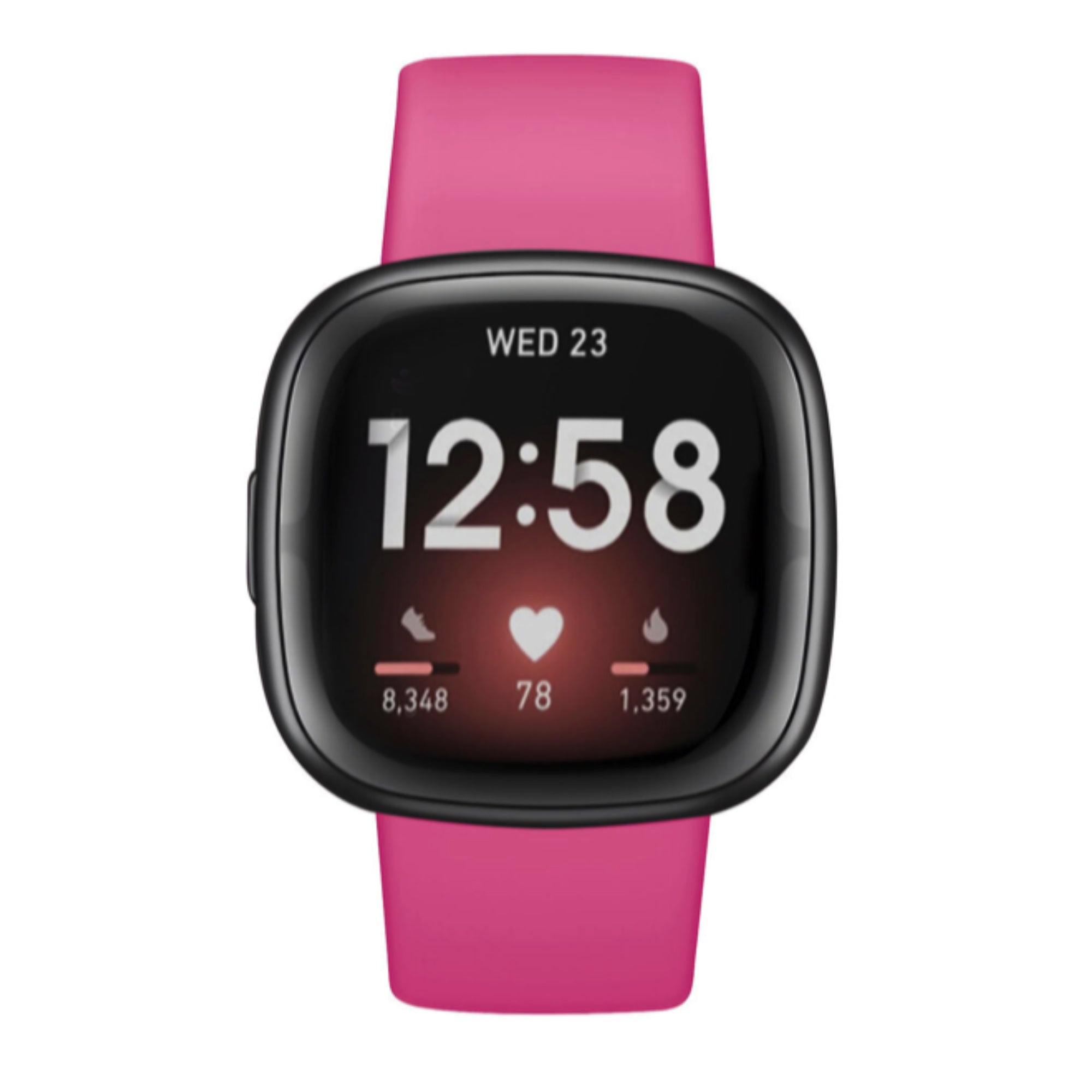 Fitbit Versa 3 / 4 / Sense silicone strap - pink