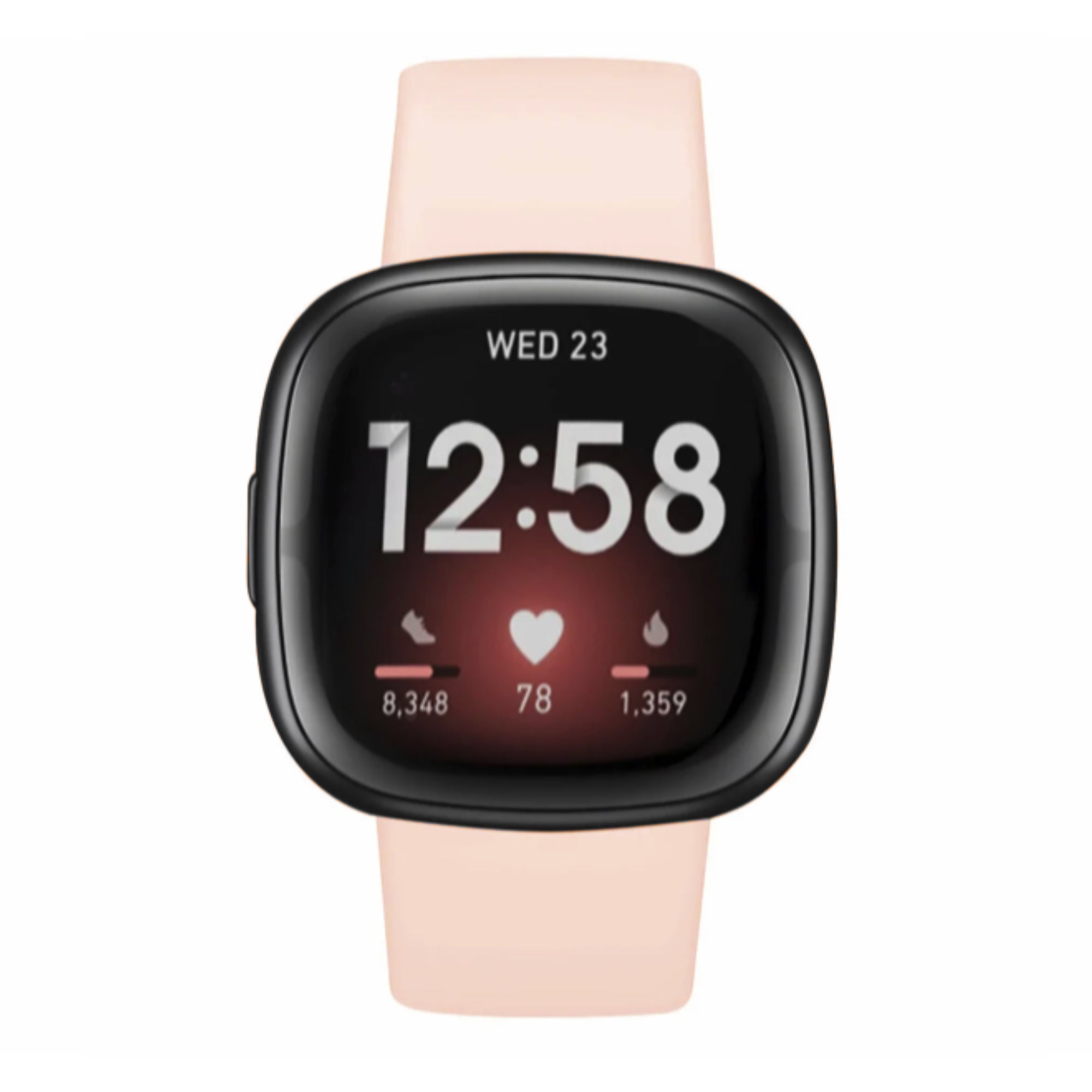 Fitbit Versa 3 / 4 / Sense silicone strap - pink sand