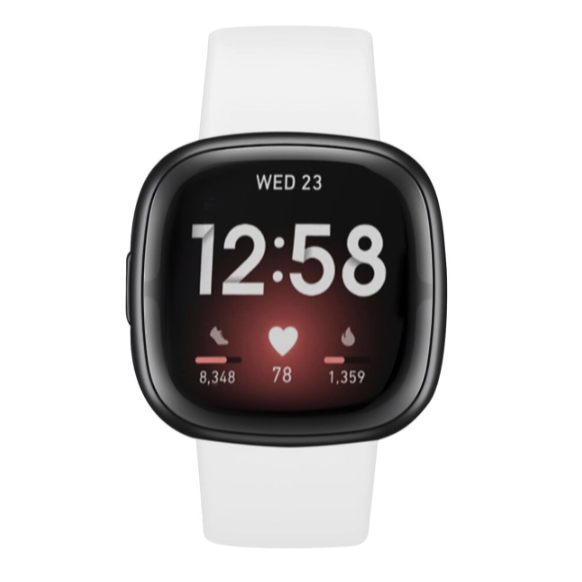 Fitbit Versa 3 / 4 / Sense silicone strap - white