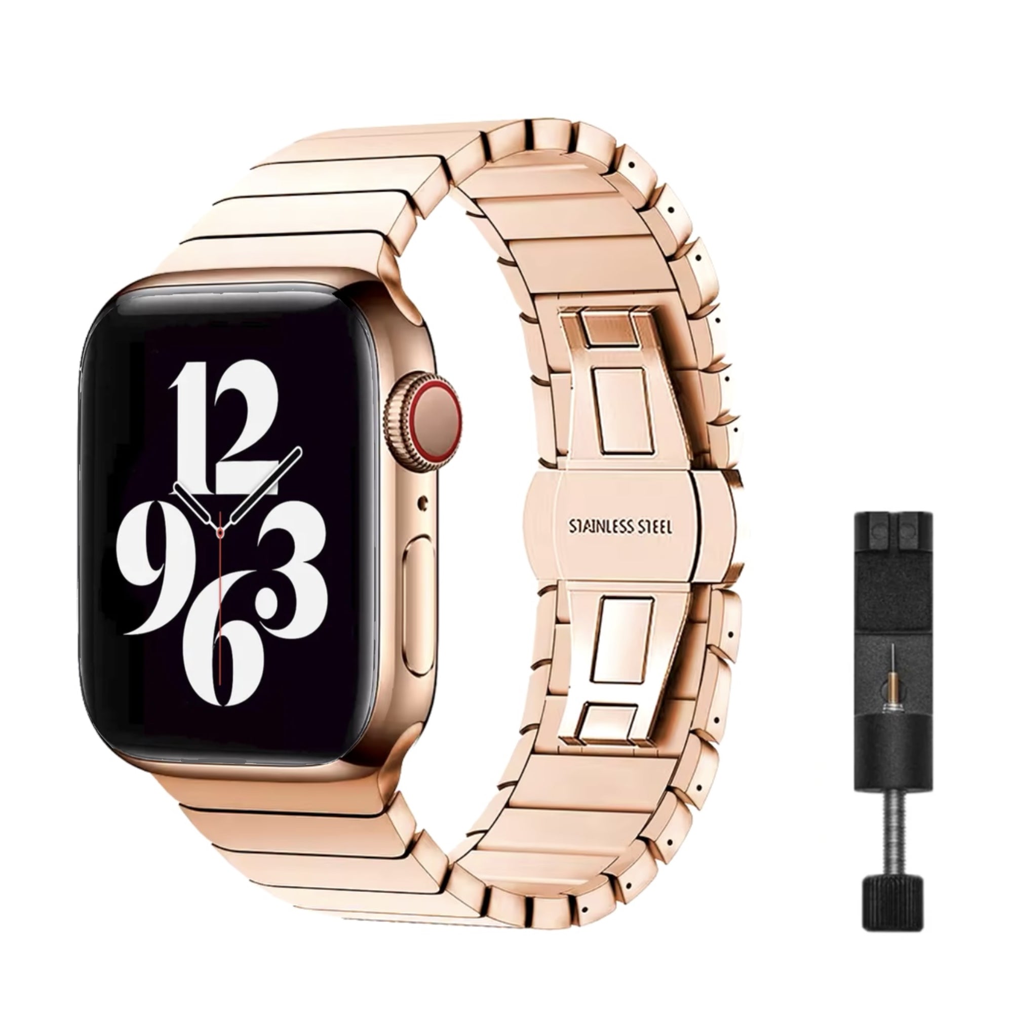 Apple Watch steel link band - rose