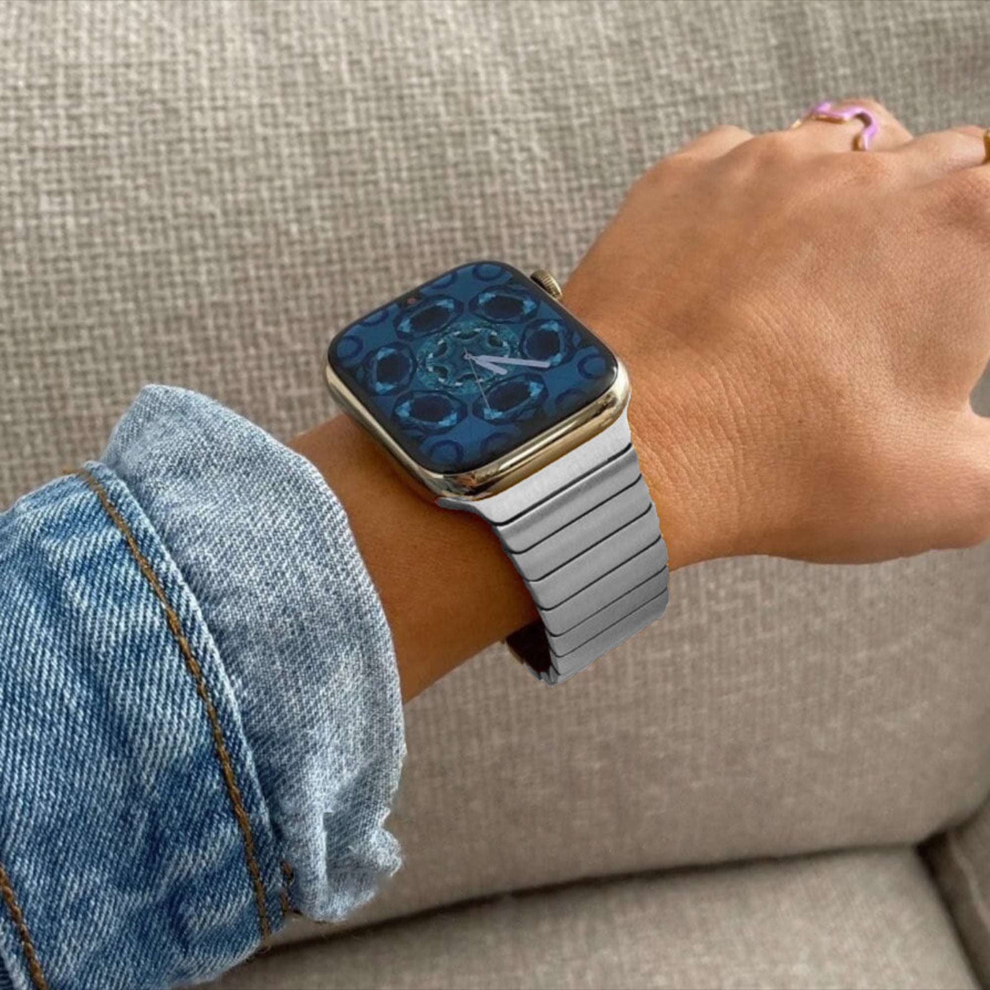 Apple Watch steel link band - silver