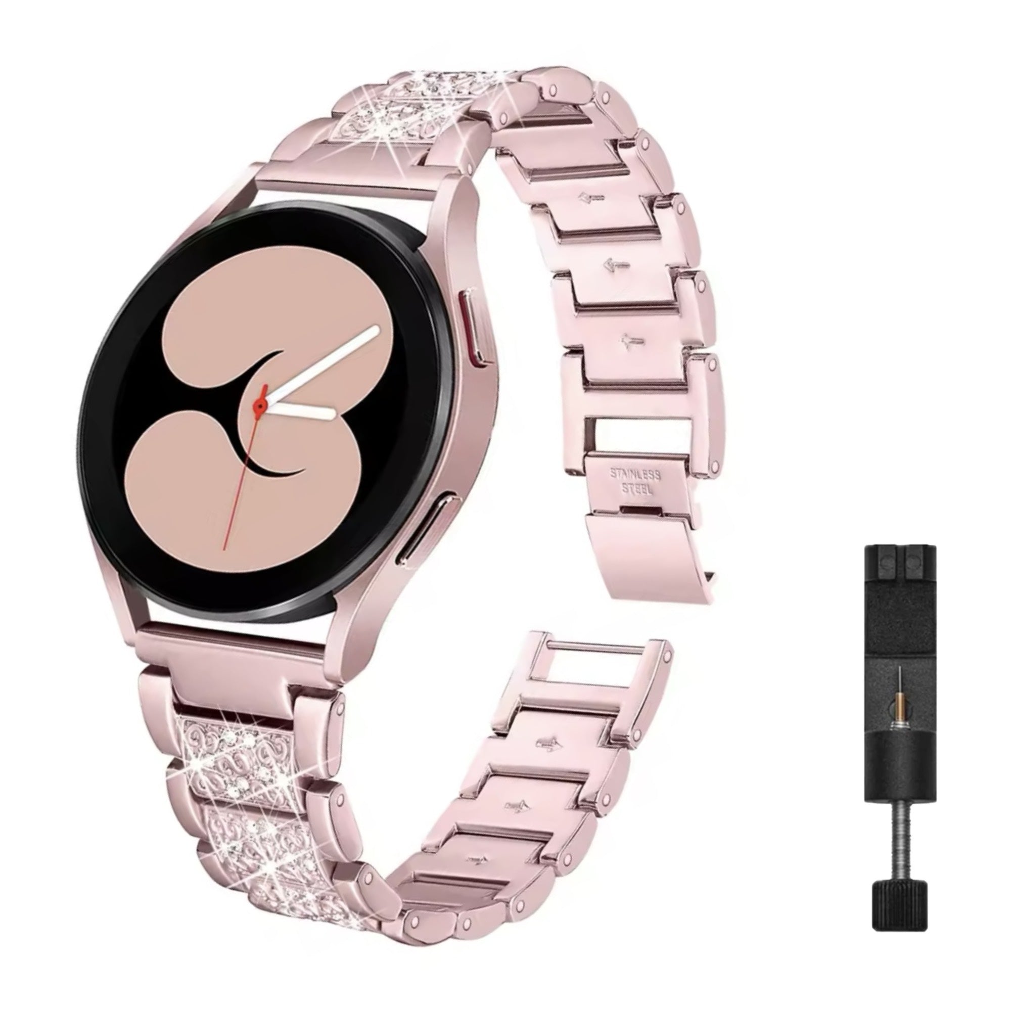 Samsung Galaxy Watch diamond link strap - pink