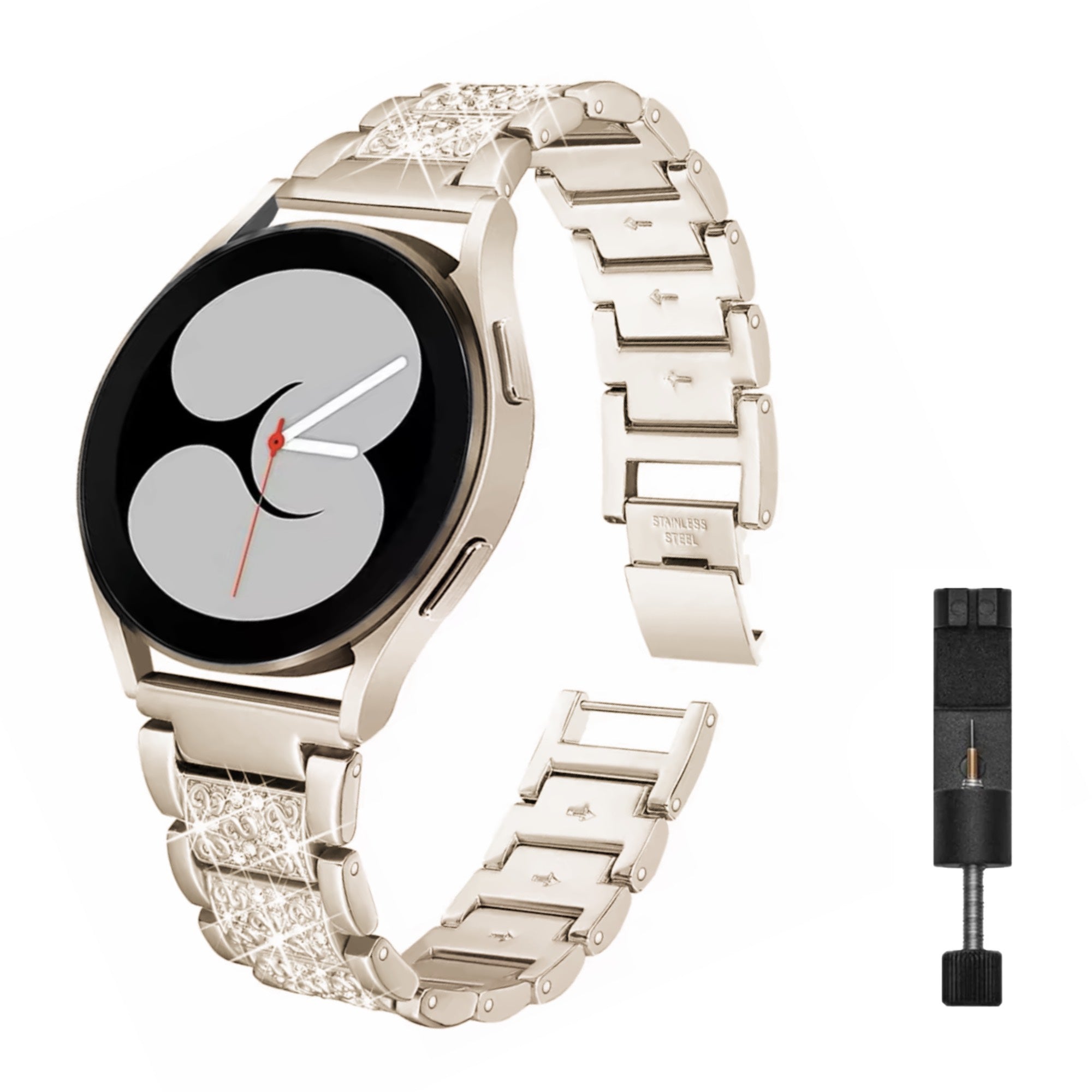 Samsung Galaxy Watch diamond link strap - starlight