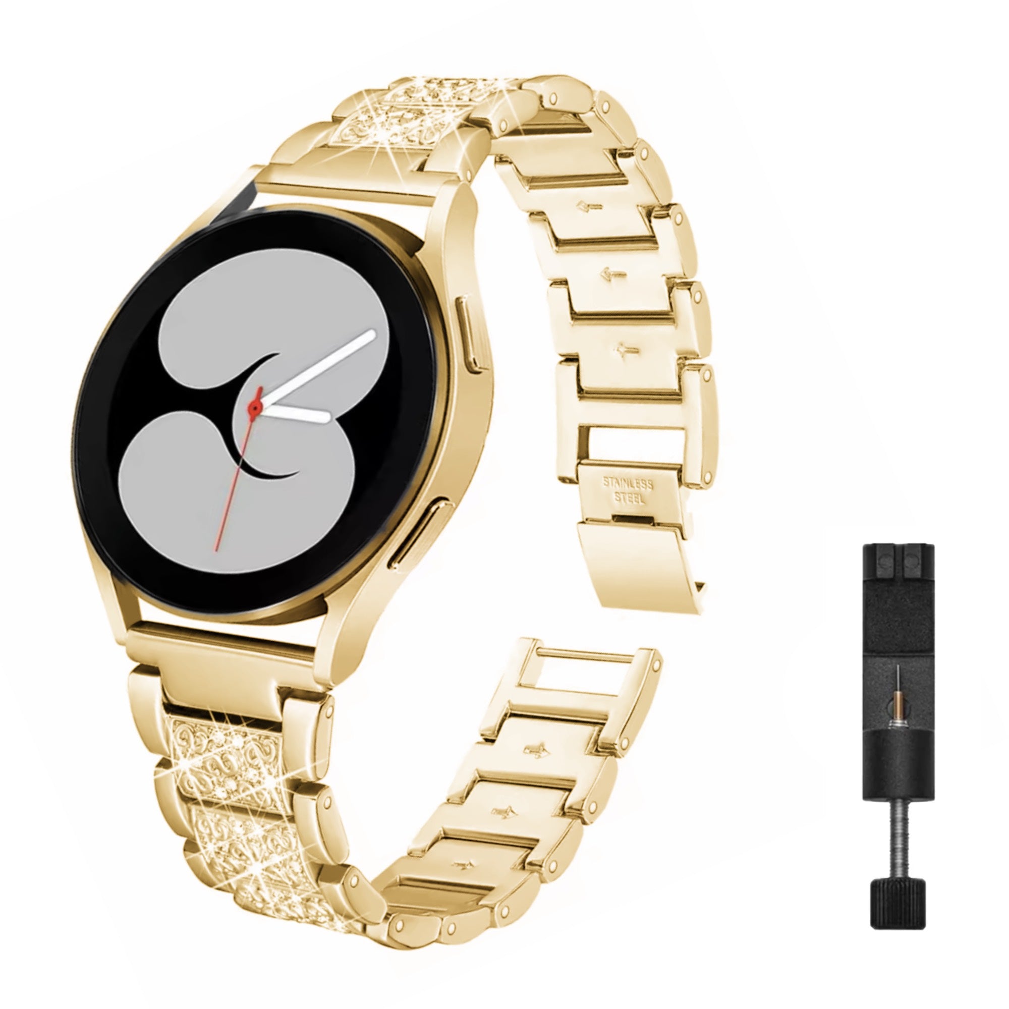 Samsung Galaxy Watch diamond link strap - gold