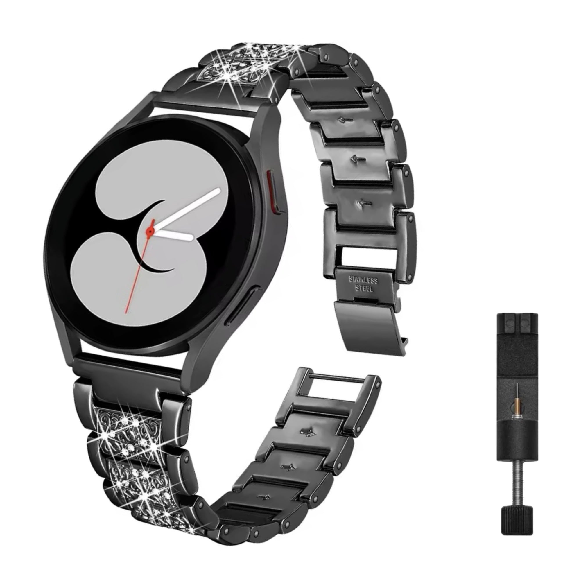 Samsung Galaxy Watch diamond link strap - black