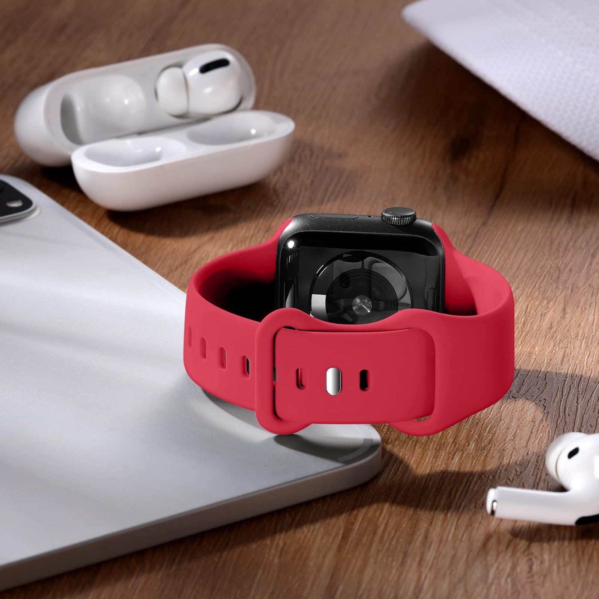 Apple Watch silicone strap - red