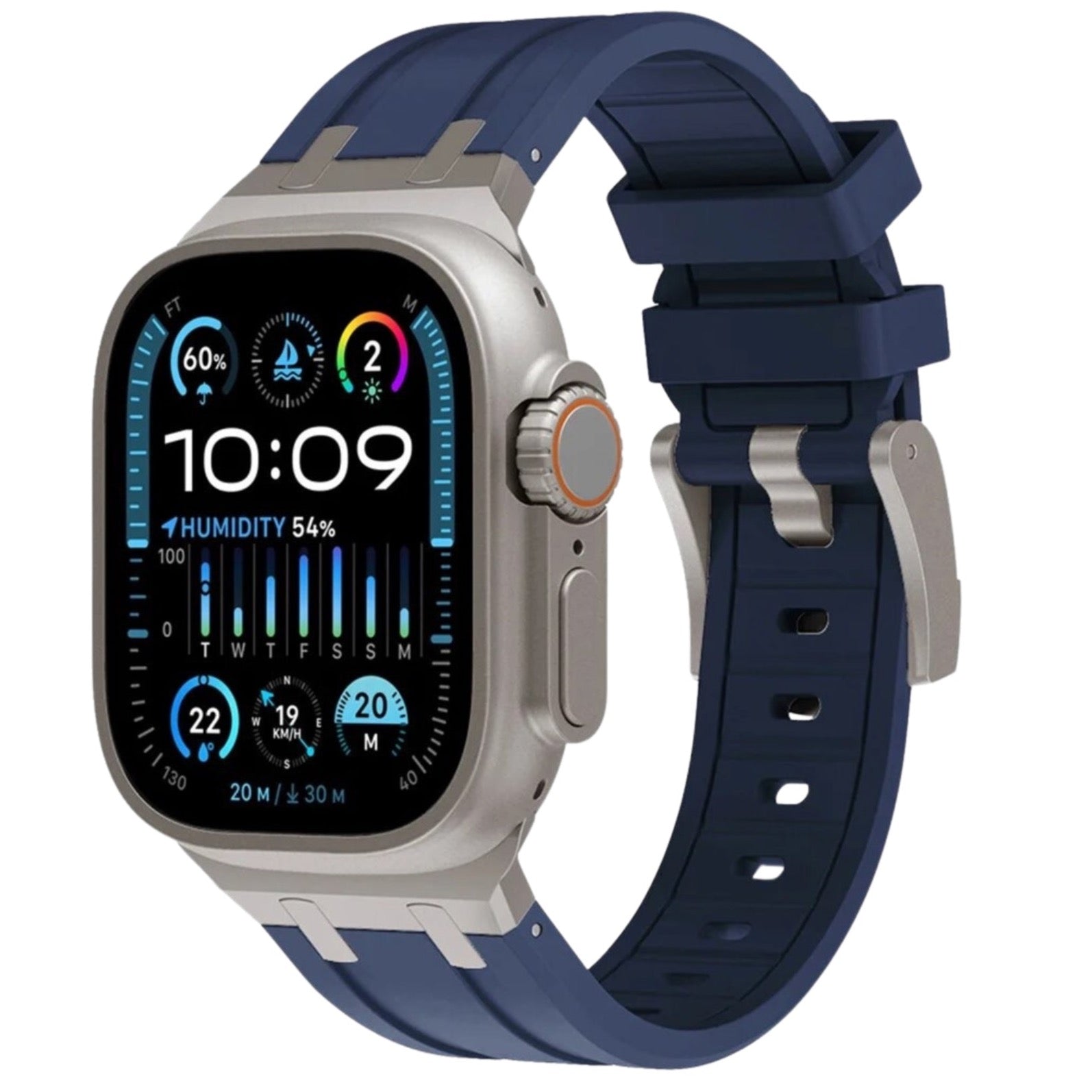 Apple Watch luxury sport band - navy blue