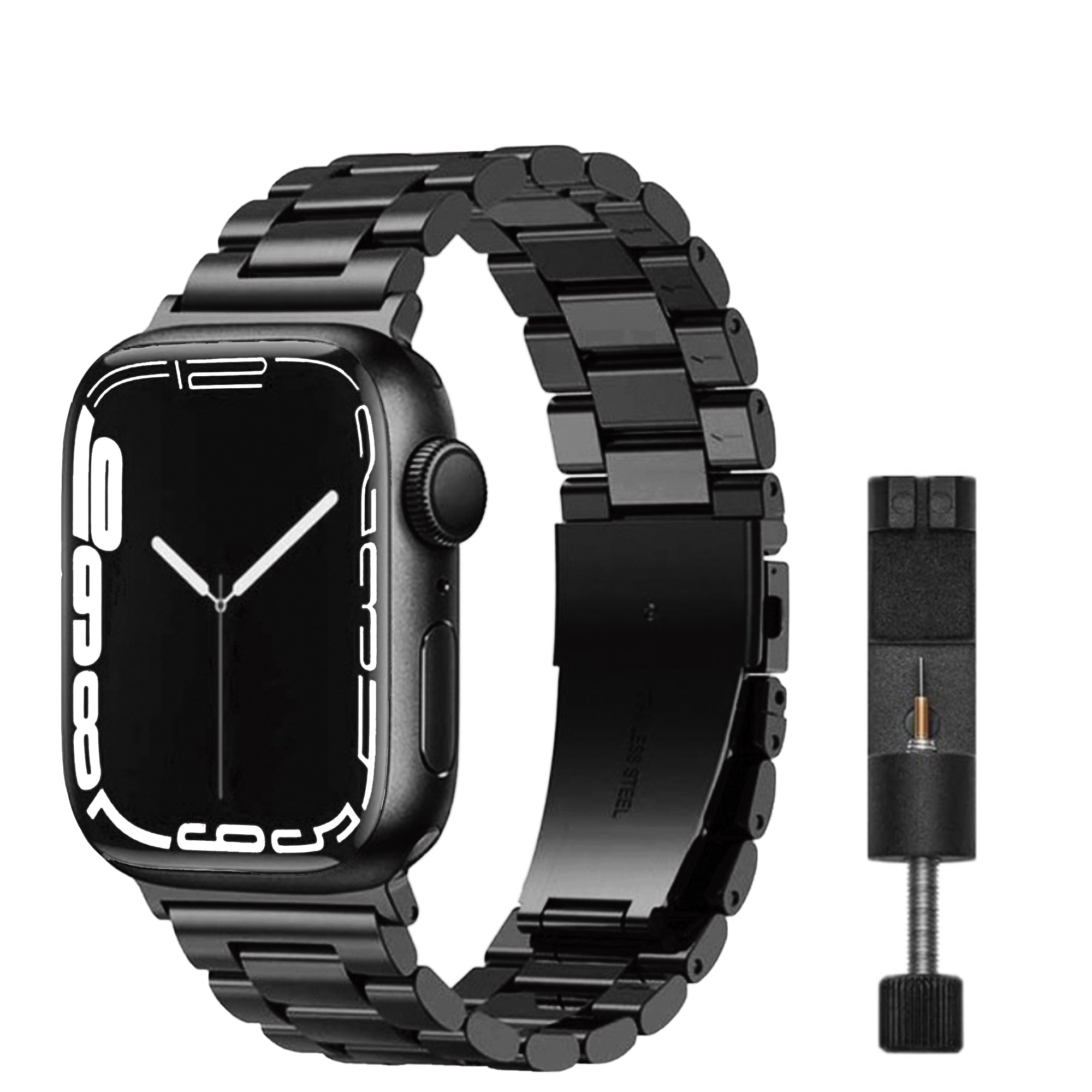 Apple Watch steel link strap - black