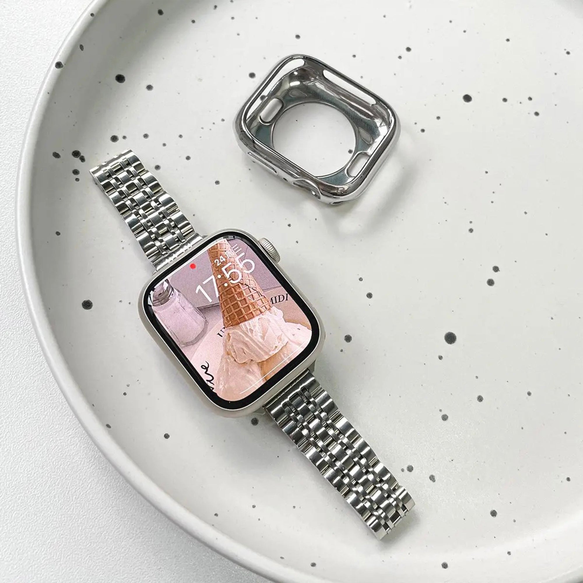 Apple Watch slim inspired strap - silver