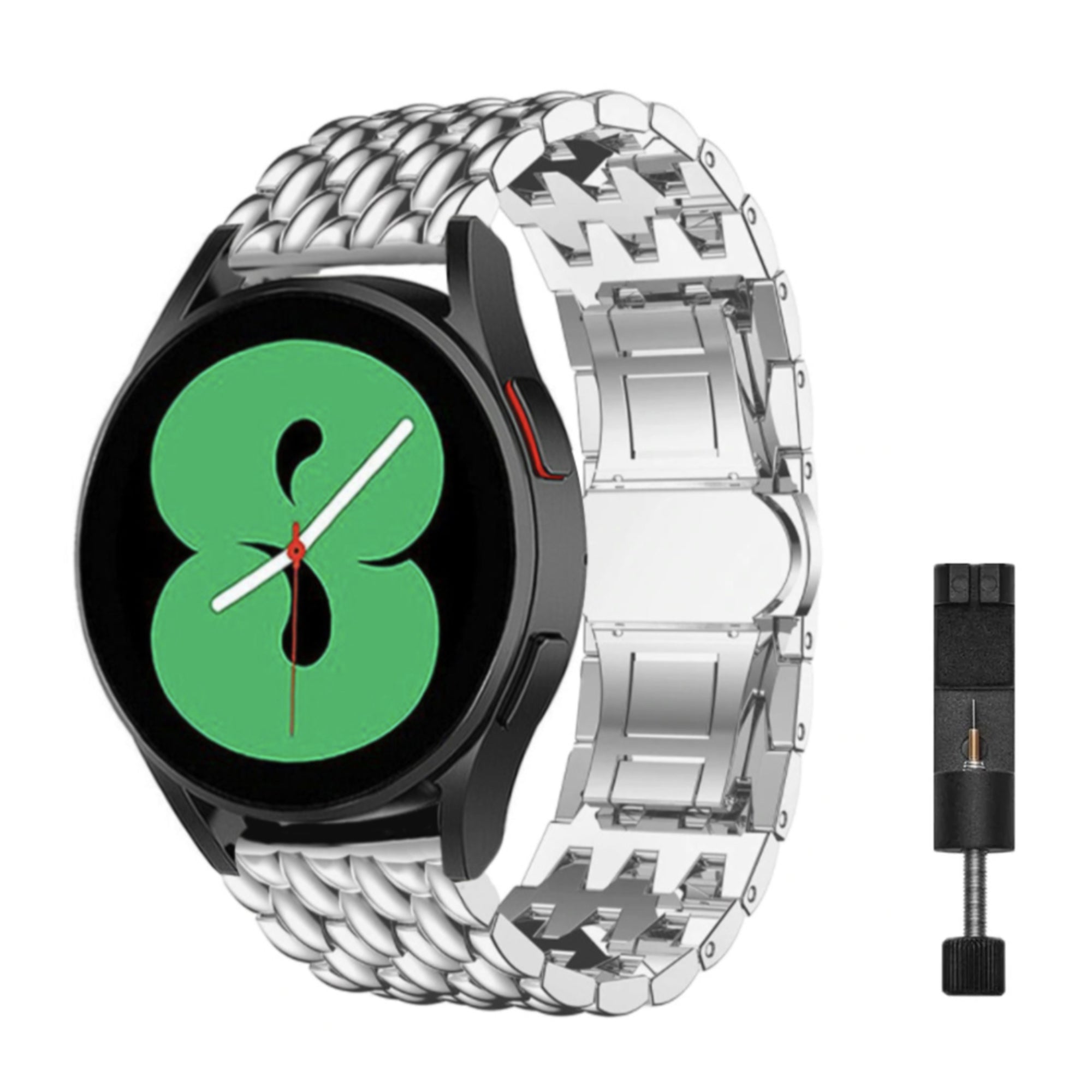 Samsung Galaxy Watch dragon strap for watch 6 & 7 - silver