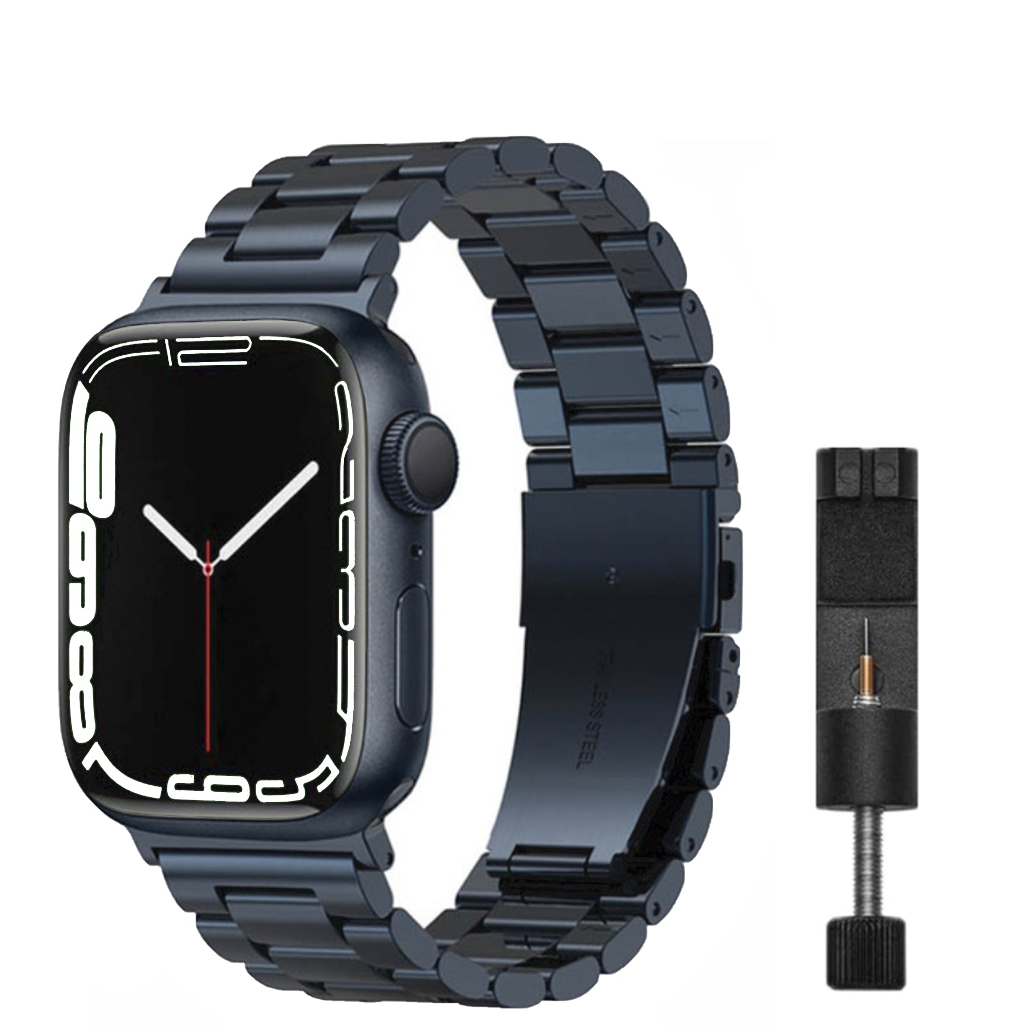 Apple Watch steel link strap - navy blue