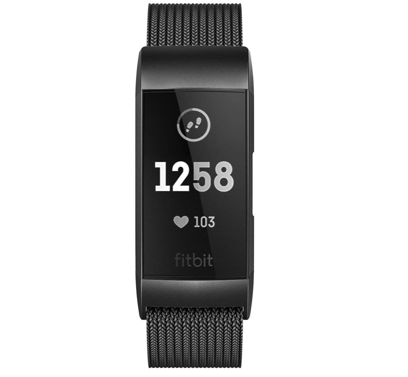 Fitbit charge 3/4 milanese band - black