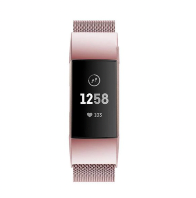 Fitbit charge 3/4 milanese band - pink