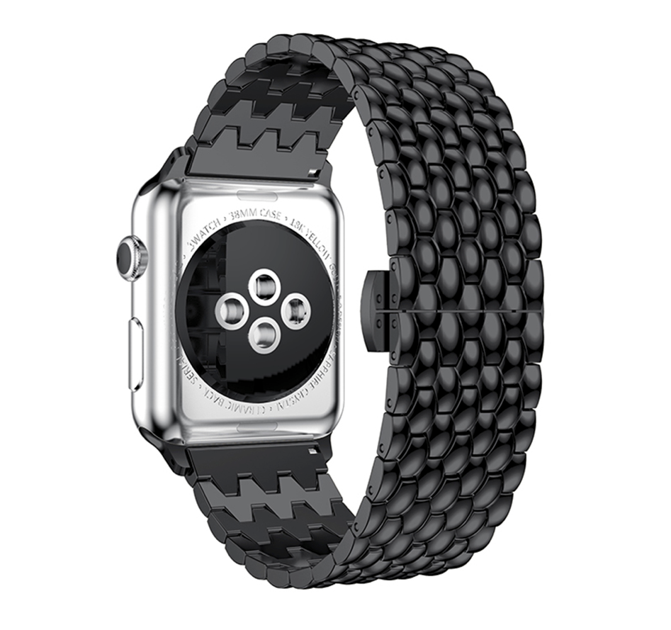 Apple Watch steel dragon strap - black