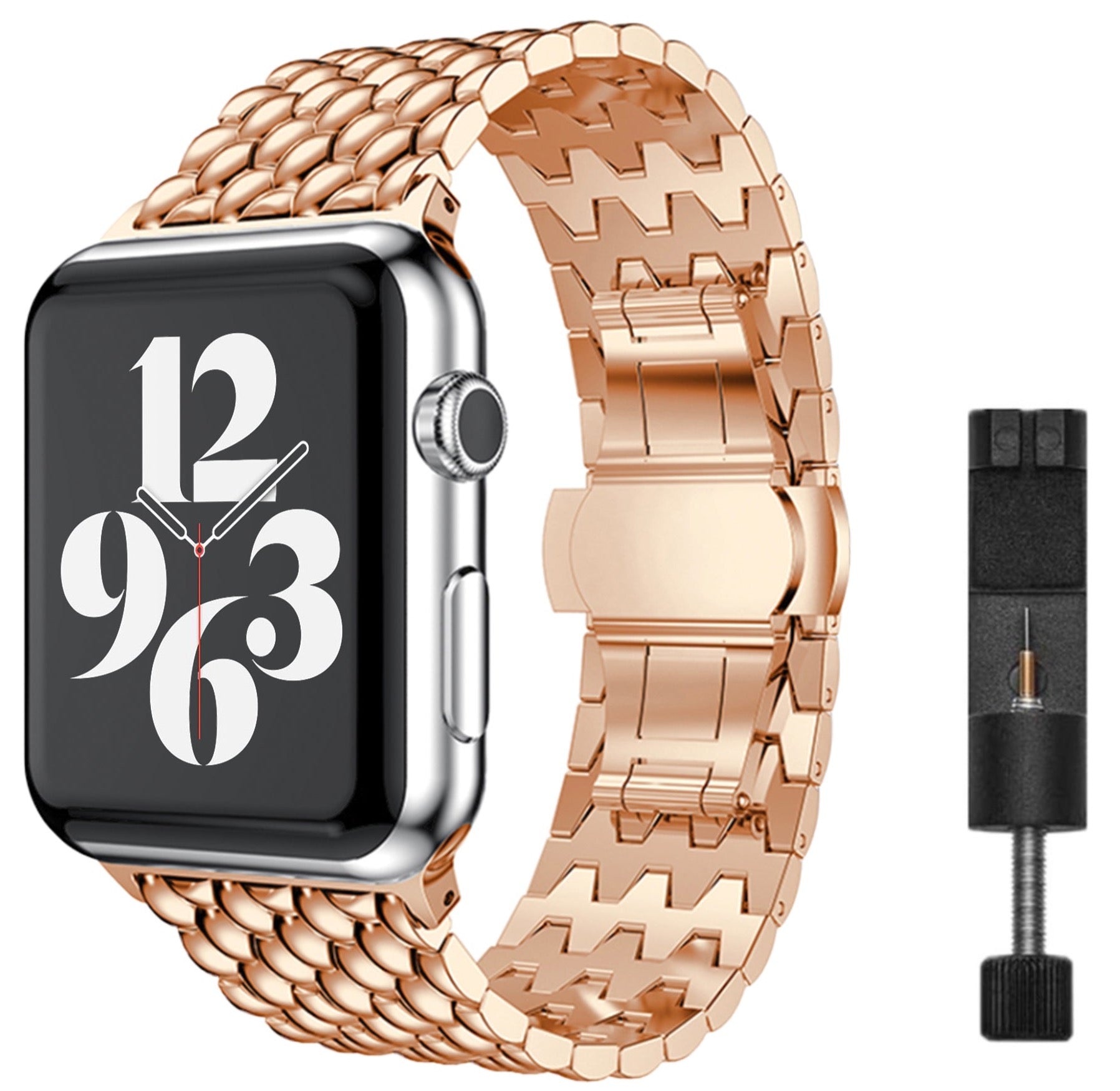 Apple Watch steel dragon strap - rose