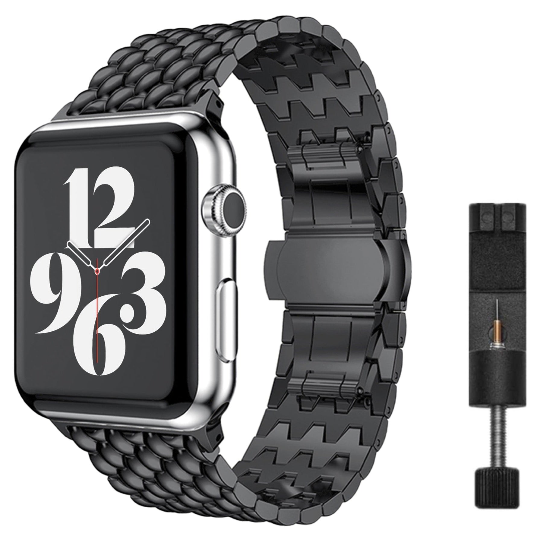 Apple Watch steel dragon strap - black