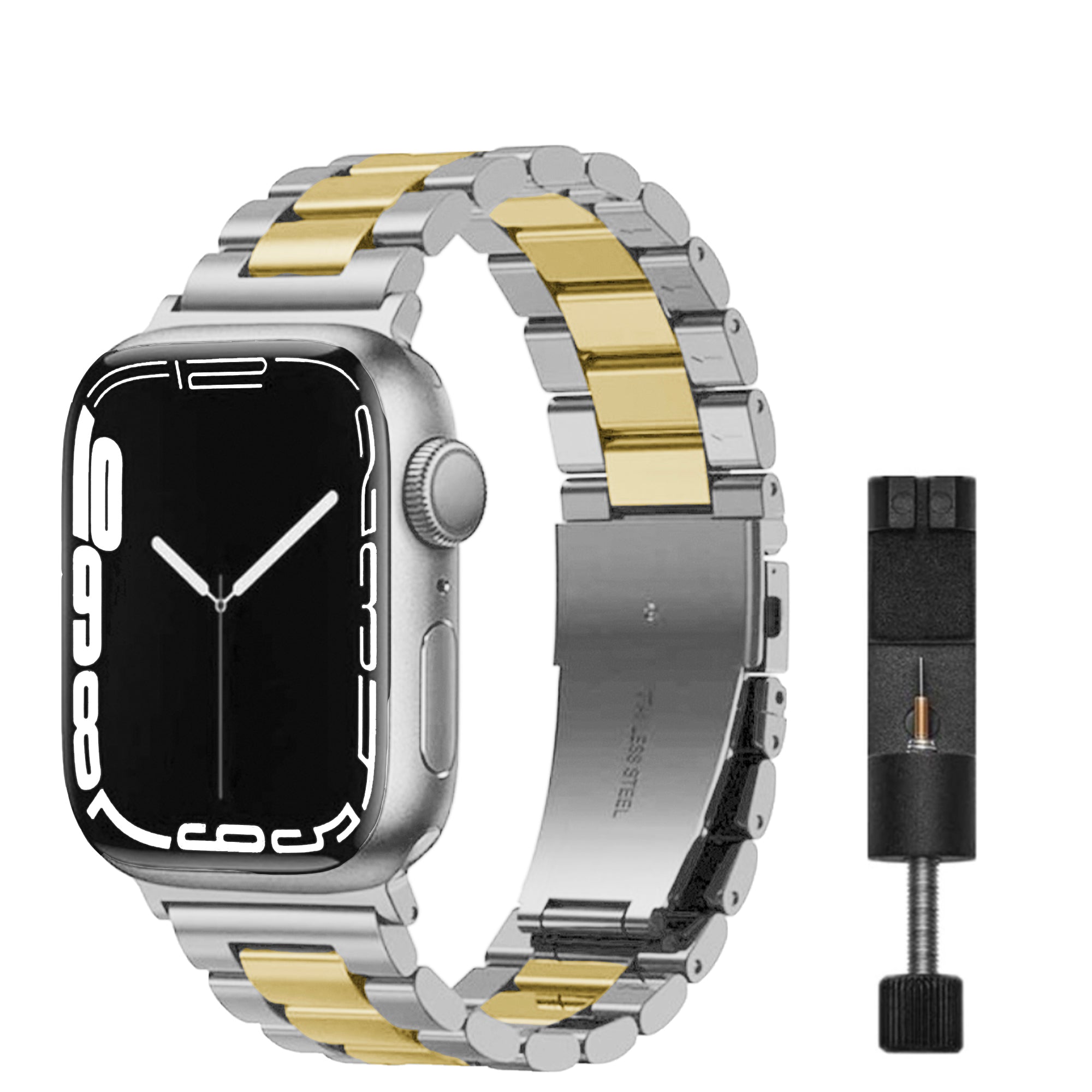 Apple Watch steel link strap - silver gold