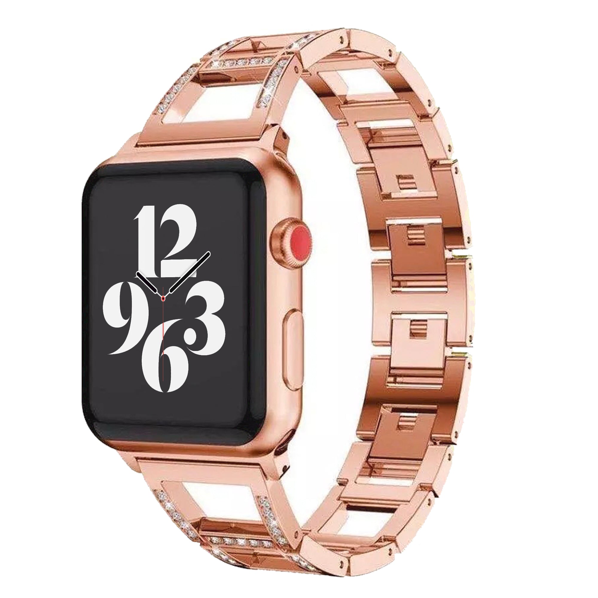 Apple Watch diamond open link strap - rose