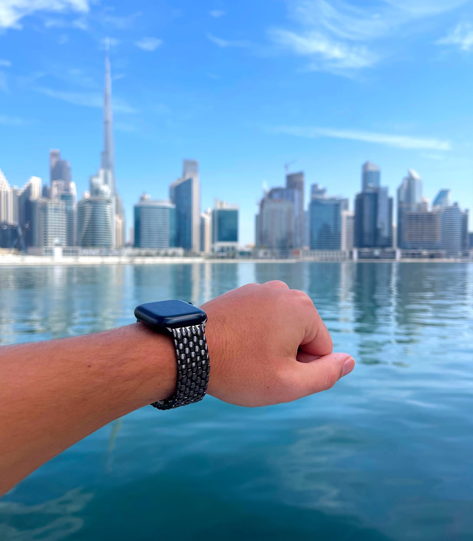 Apple Watch steel dragon strap - black