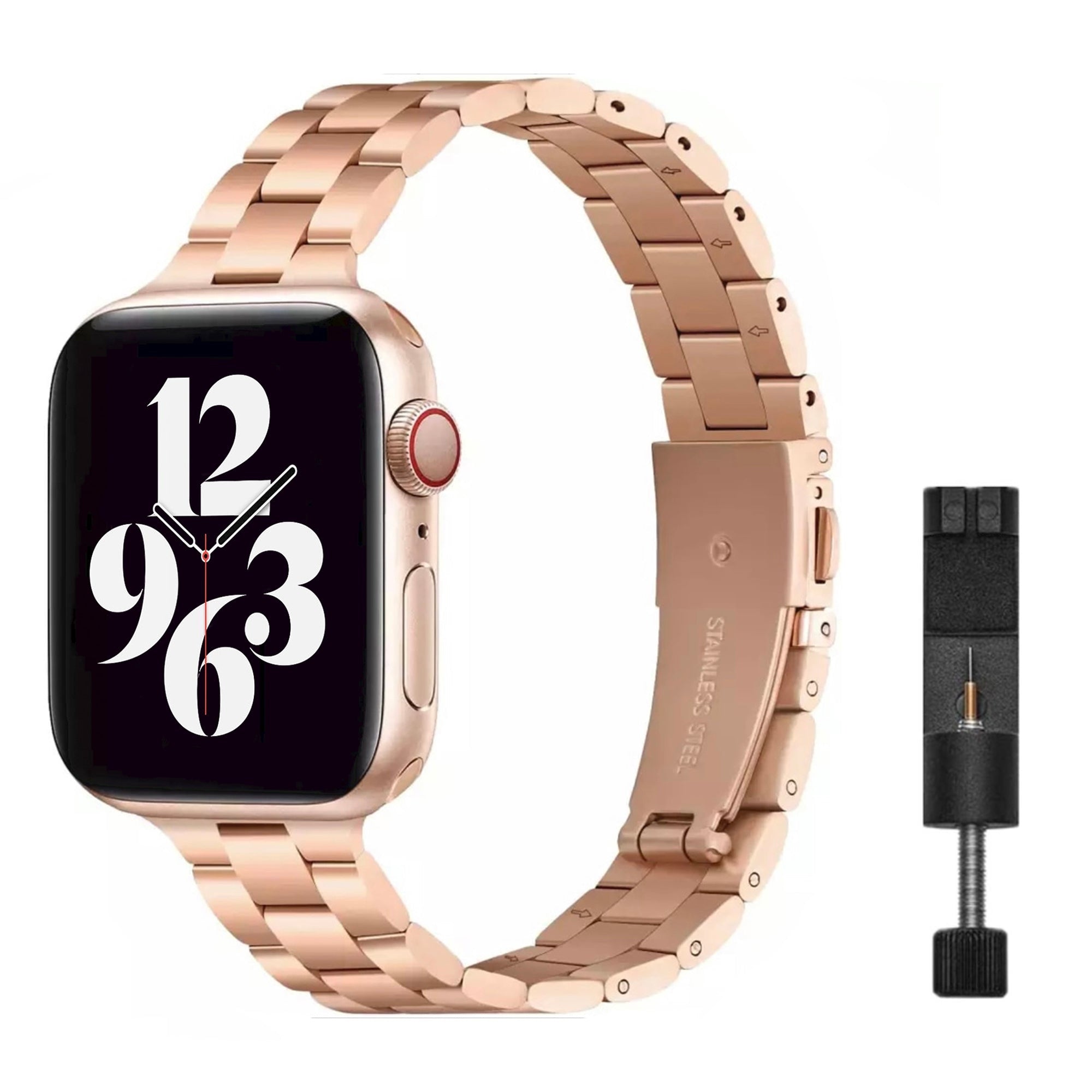 Apple Watch steel link strap slim - rose