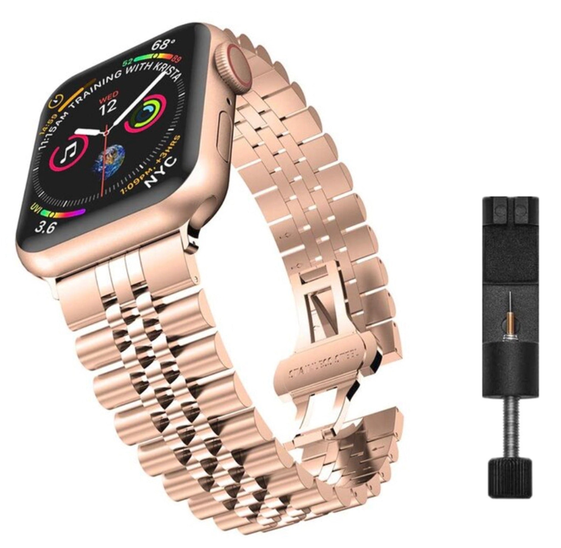 Apple Watch steel jubilee strap - rose