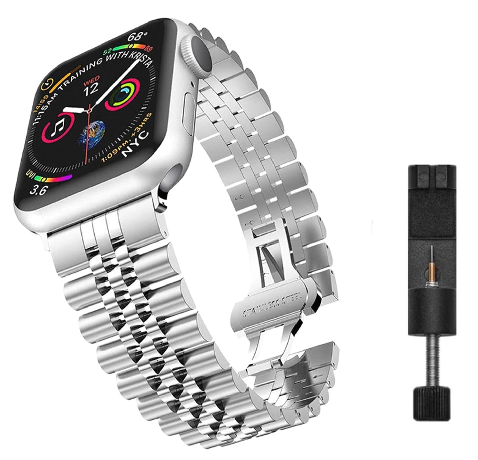 Apple Watch steel jubilee band - silver