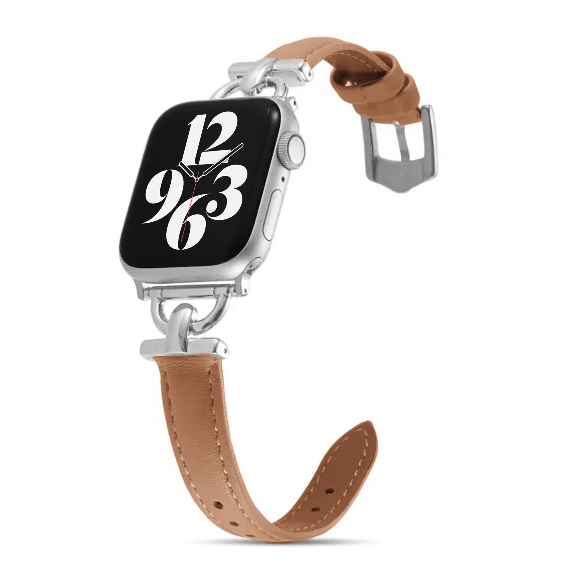 Apple Watch slim leather strap - brown