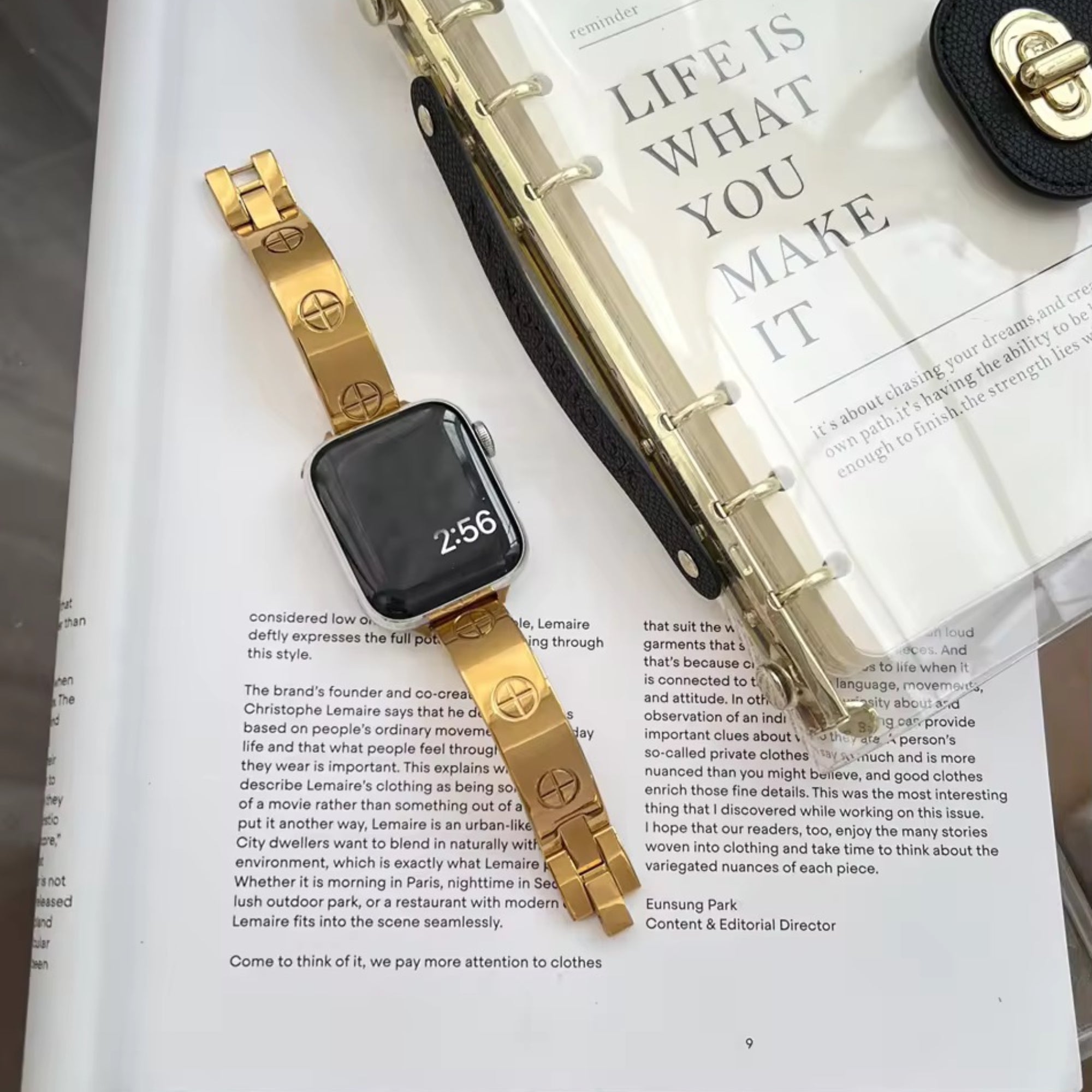 Apple Watch inspired plus strap - gold