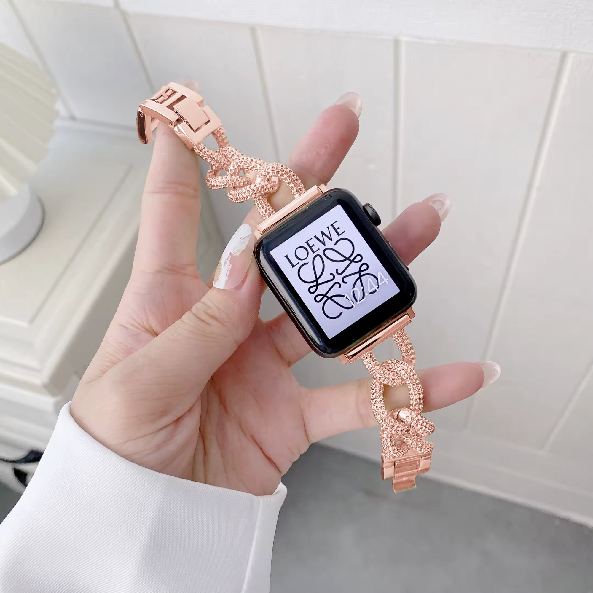 Apple Watch inspired chain strap - rose gold