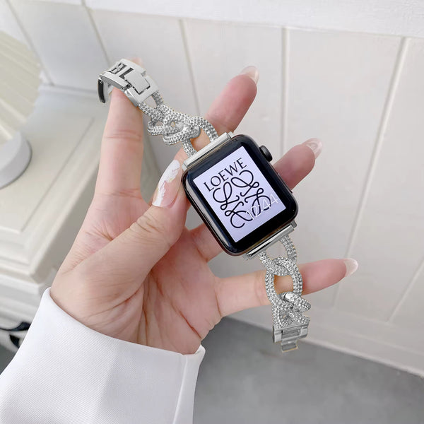 Apple Watch inspiriertes Kettenarmband – Silber