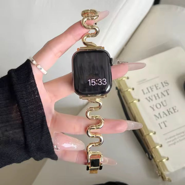 Apple Watch inspiriertes Schlangenarmband – Gold
