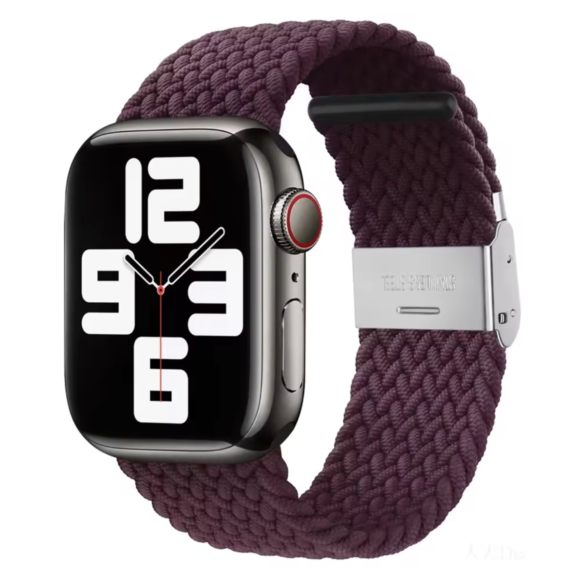 Apple Watch braided loop adjustable - dark cherry