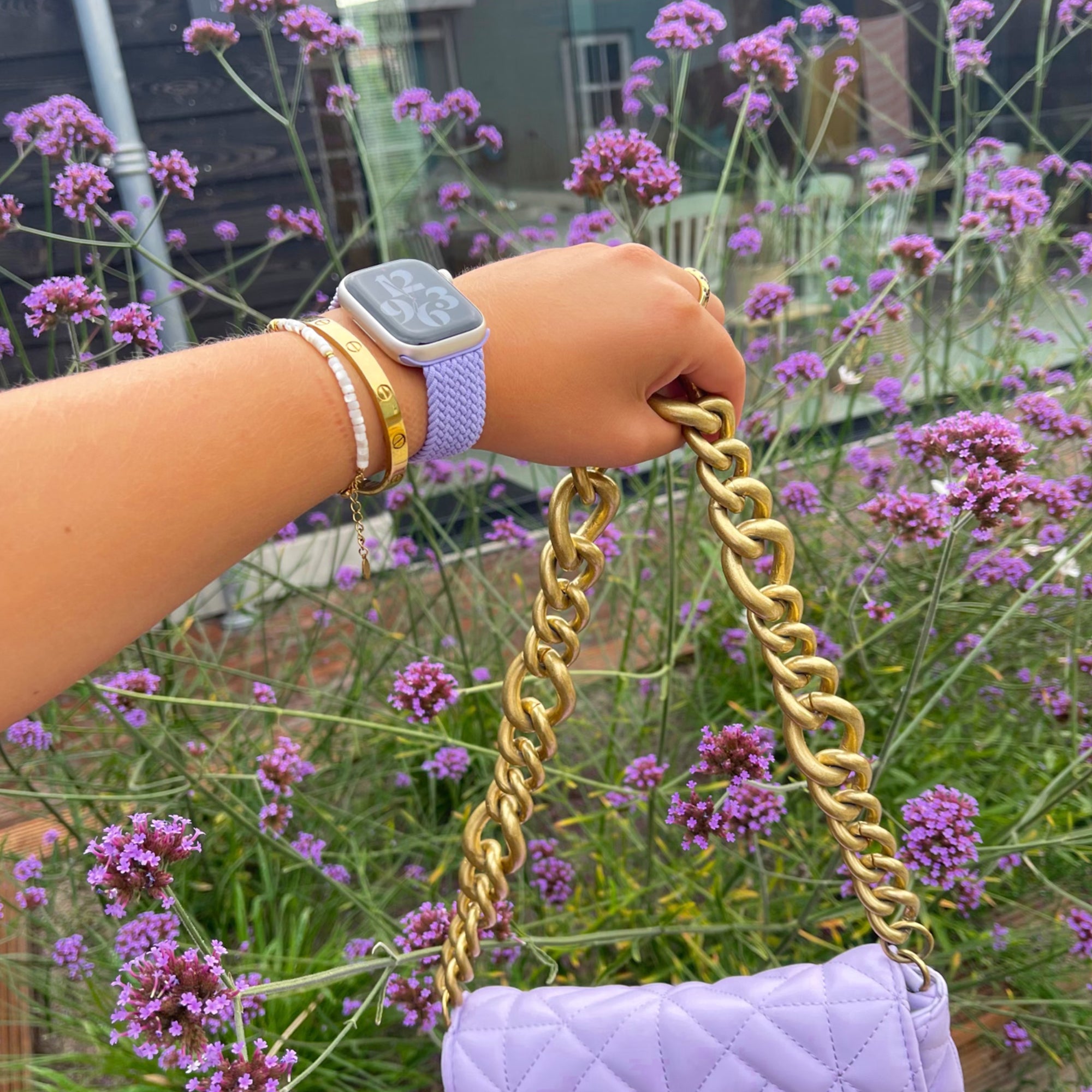 Apple Watch braided loop adjustable - lavender